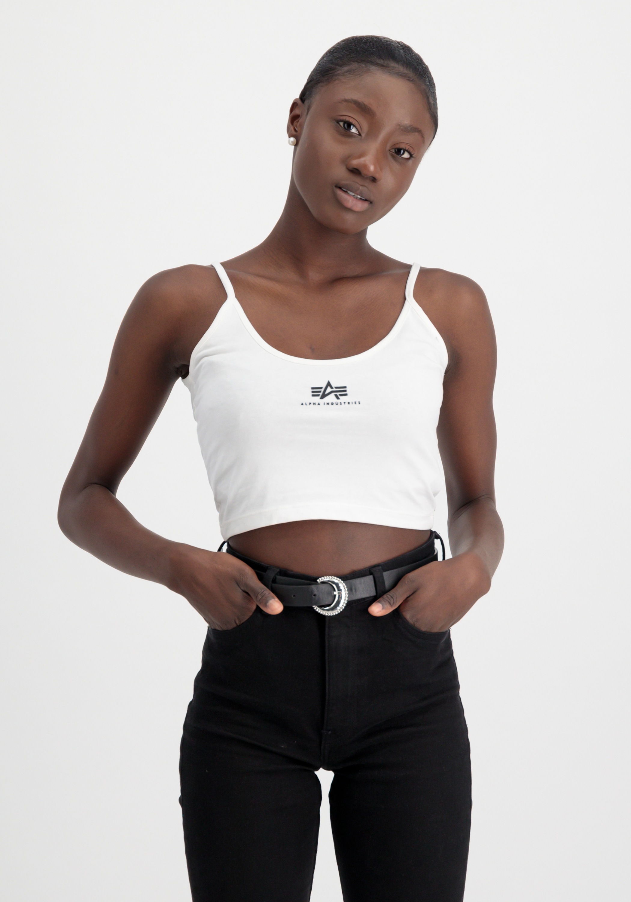 Thumbnail - Alpha Industries Muscleshirt "Basic Crop-Top SL Women"