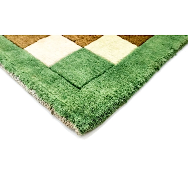 Teppich handgeknüpft rechteckig, | handgeknüpft morgenland BAUR »Nepal Wollteppich grün«,