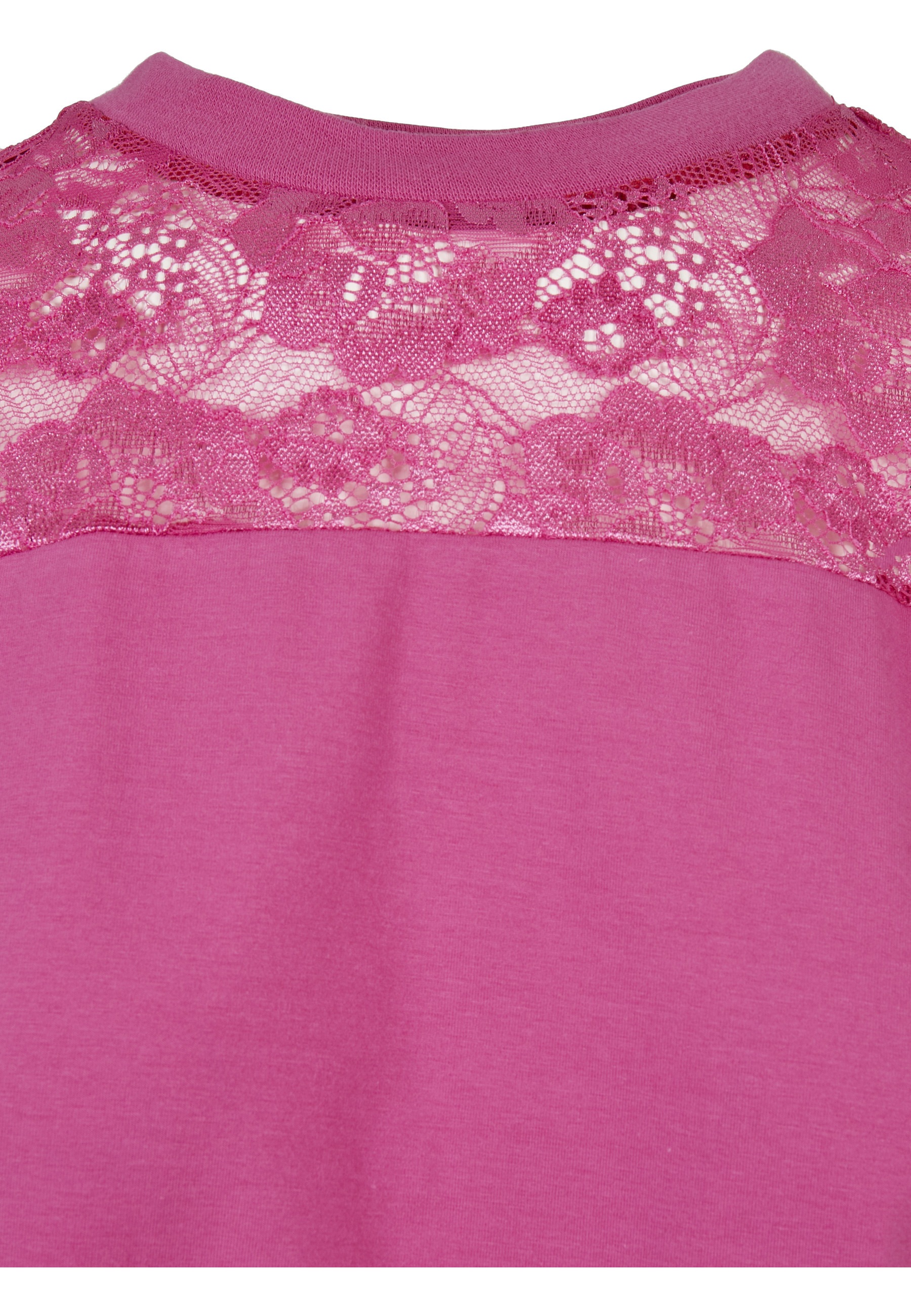 Thumbnail - URBAN CLASSICS Shirtkleid "Urban Classics Damen Ladies Lace Tee Dress" 1 Stk. tlg.