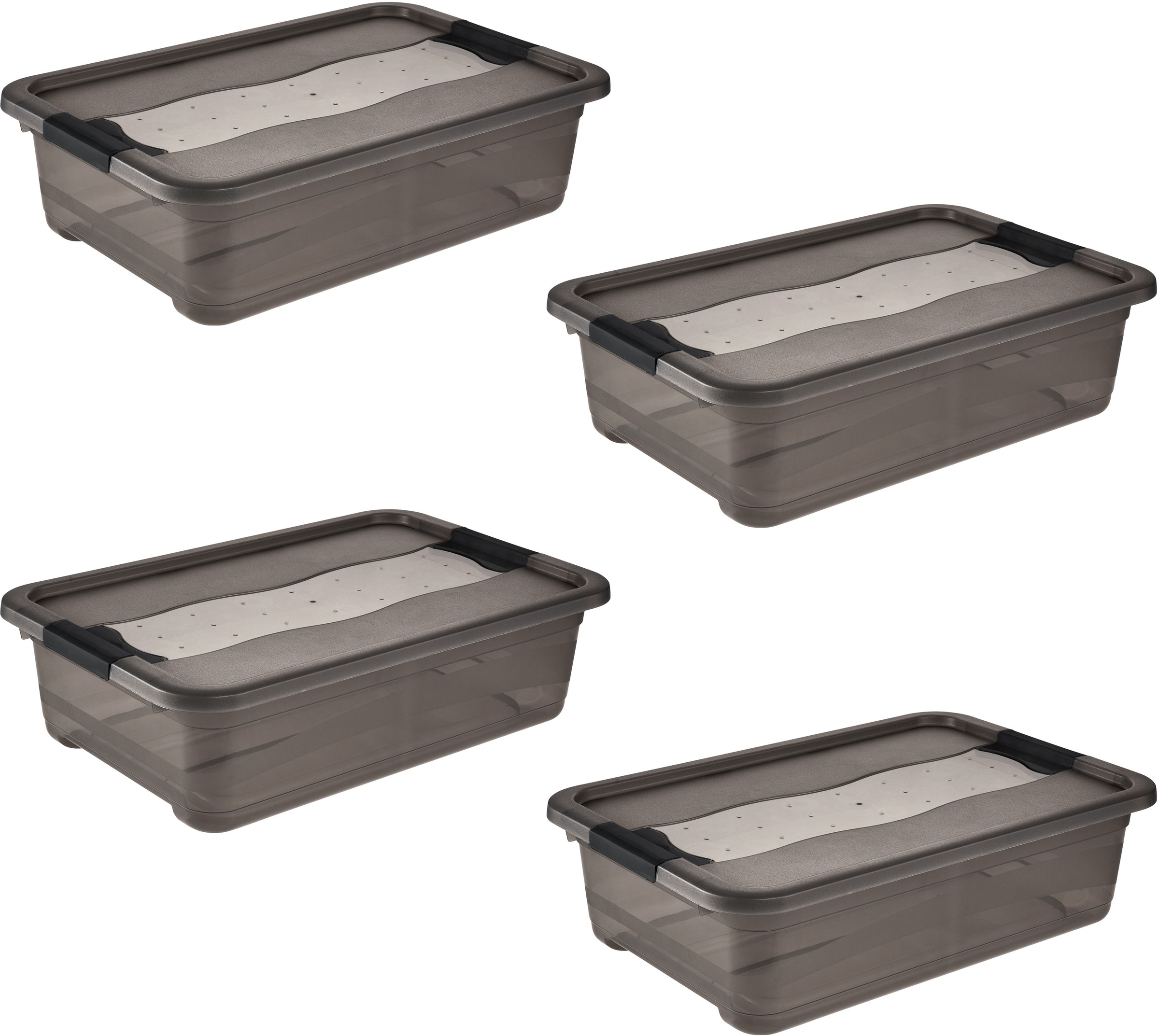 keeeper Aufbewahrungsbox "Cornelia, 4er Set, 28 L, 59,5 x 39 x 19,5 cm" dur günstig online kaufen