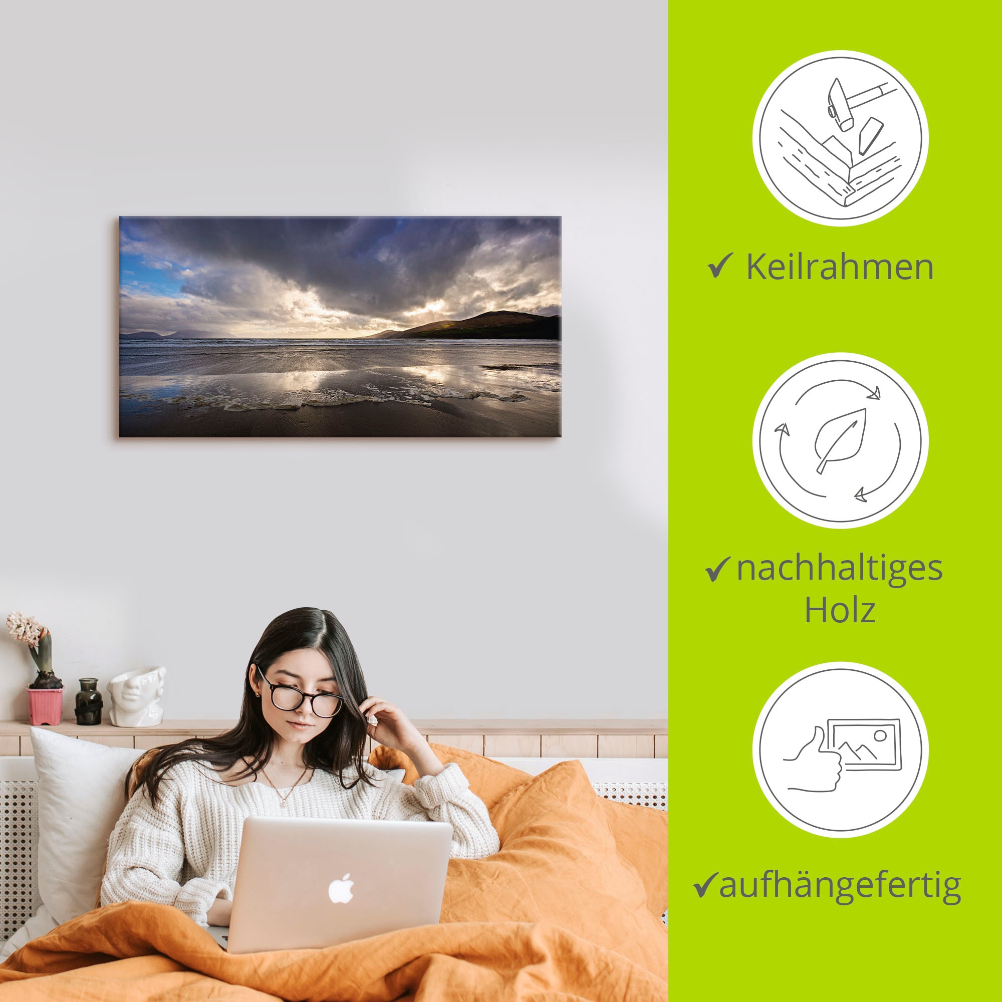Artland Wandbild »Strandliebe II«, Strand, (1 St.), als Alubild, Outdoorbild, Leinwandbild in verschied. Größen