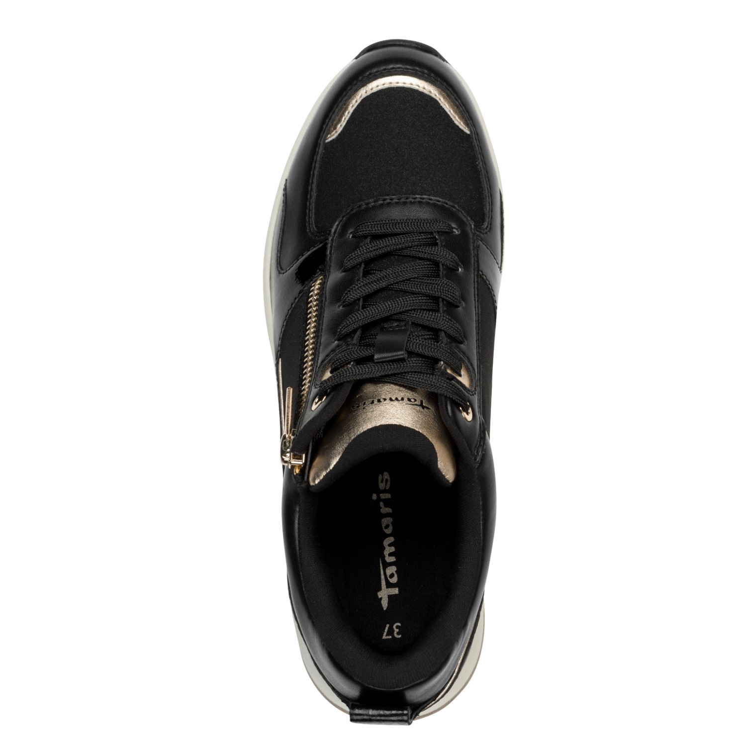 Tamaris Keilsneaker  , Schnürschuh, Halbschuh, Freizeitschuh mit Außenreißverschluss