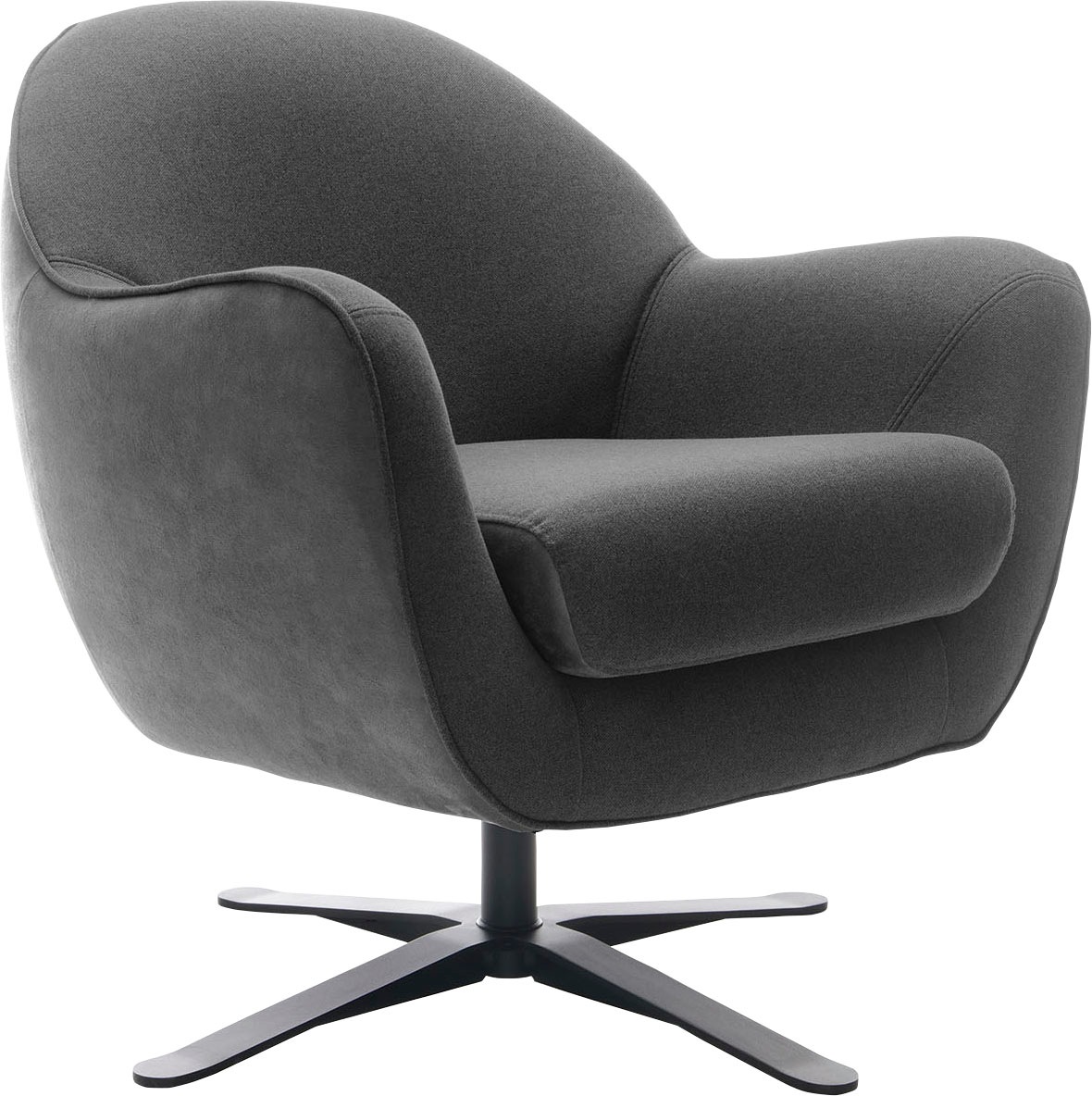 TRENDMANUFAKTUR Drehsessel »Mira, Loungesessel«, in zeitlosem, modernen Stil mit praktischer Drehfunktion