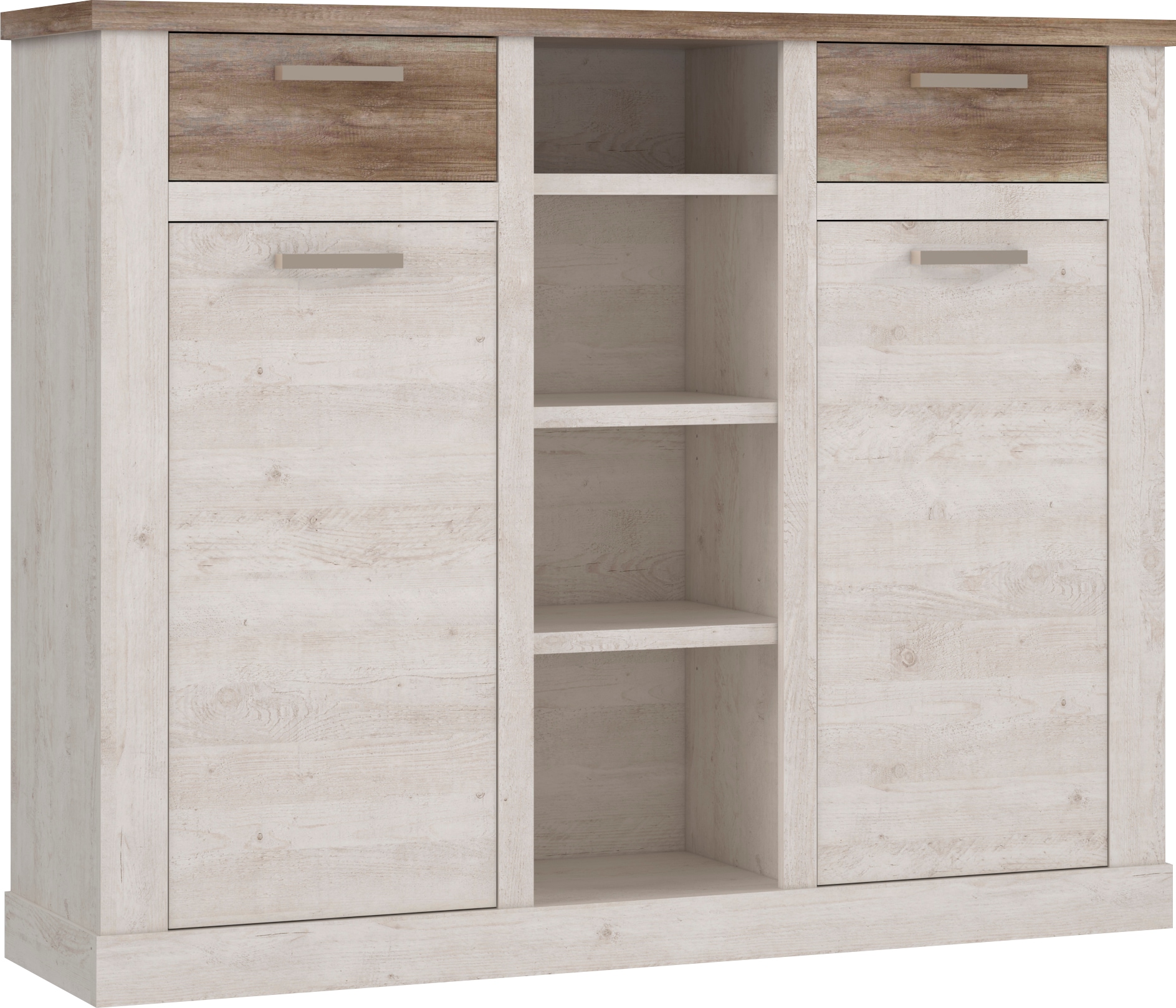 FORTE Highboard »Duro«, Breite 159,6 cm, Aktenschrank im Landhausstil