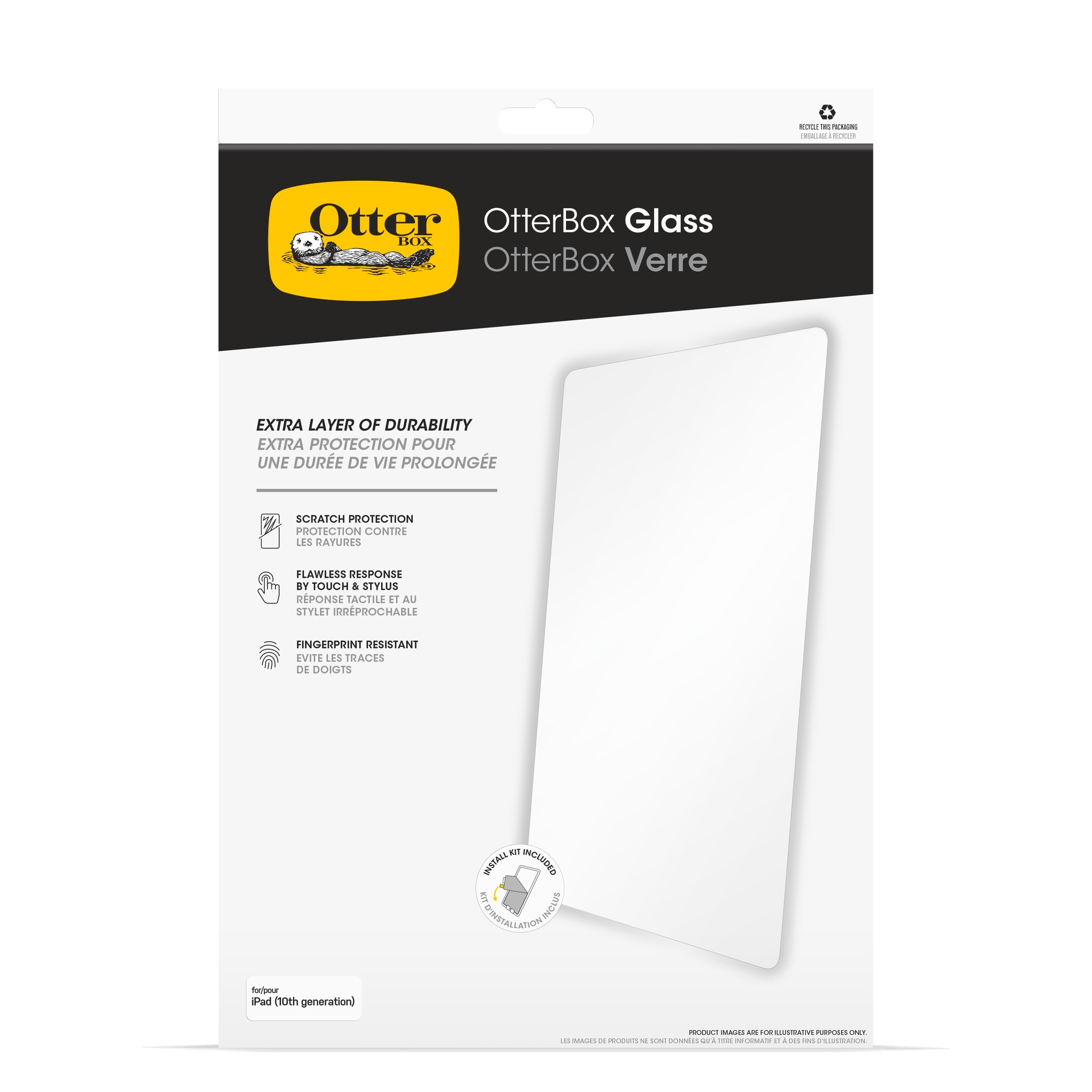 Otterbox Displayschutzglas »Glass Screen Protector« für Apple iPad (A16/10th gen) Displayschutzfolie, Schutzfolie, Bildschirmschutz, kratz- & stoßfest