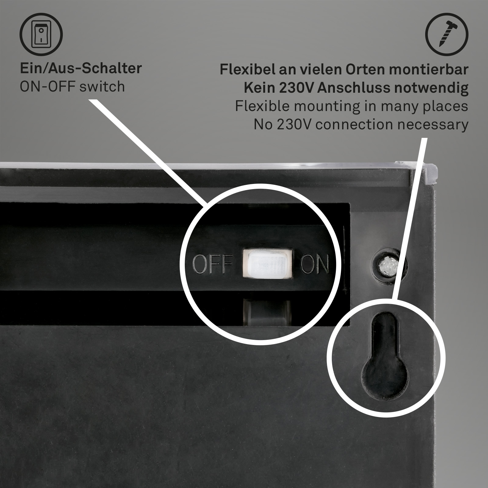 Briloner Leuchten LED Wandleuchte »LED Wand-Solarleuchte, anthrazit, 4xLED«, Leuchtmittel LED-Modul | LED fest integriert