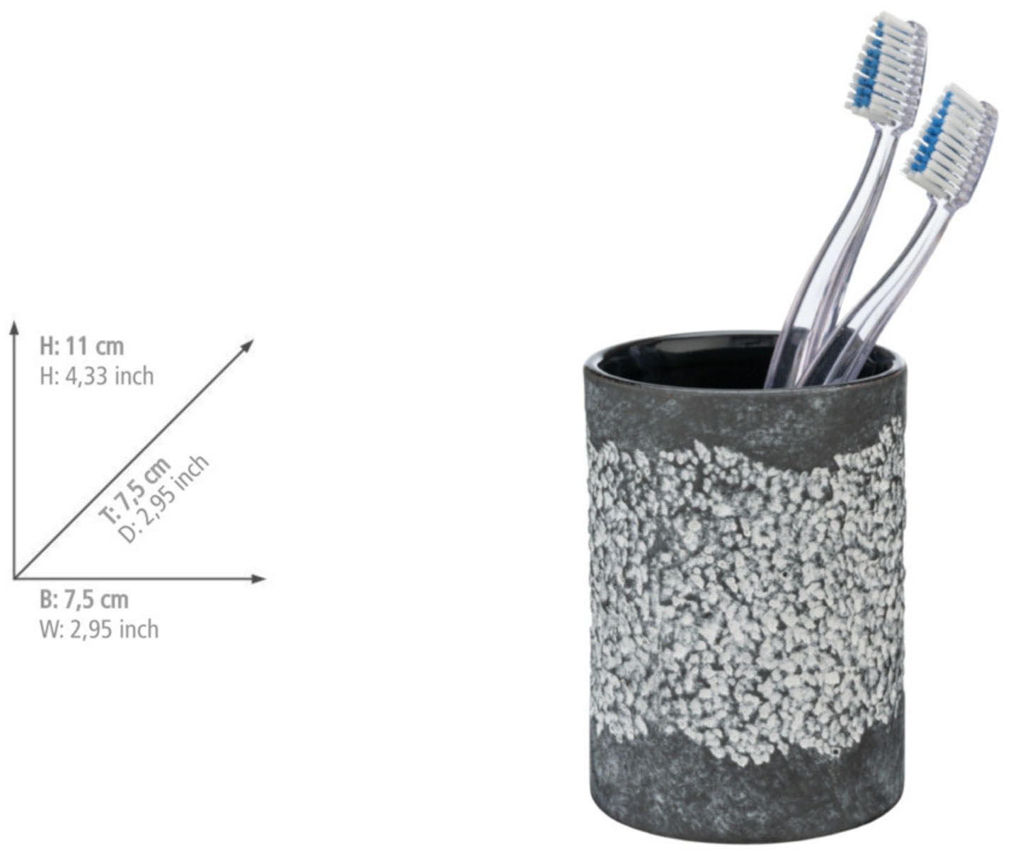 WENKO Badaccessoire-Set »Anfo« bestehend aus Seifenspender, WC-Garnitur, Zahnputzbecher