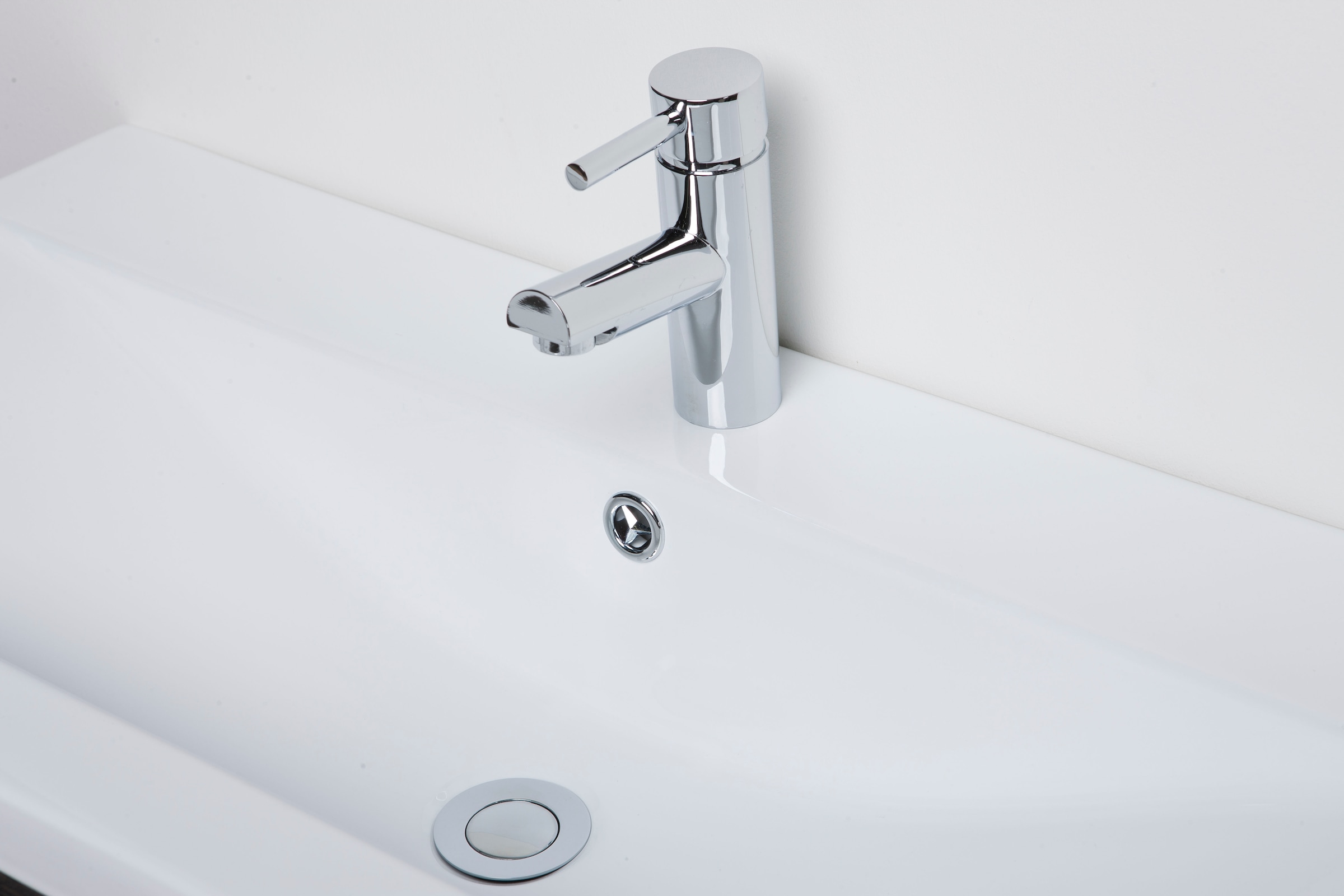 welltime Badezimmer-Set »Scandic«, (Komplett-Set, 2 St., 2-er set: Spiegel und Waschtisch mit 1 Tür), 2in1 - Spiegel & Waschtisch mit Soft-Close, Keramikwaschbecken