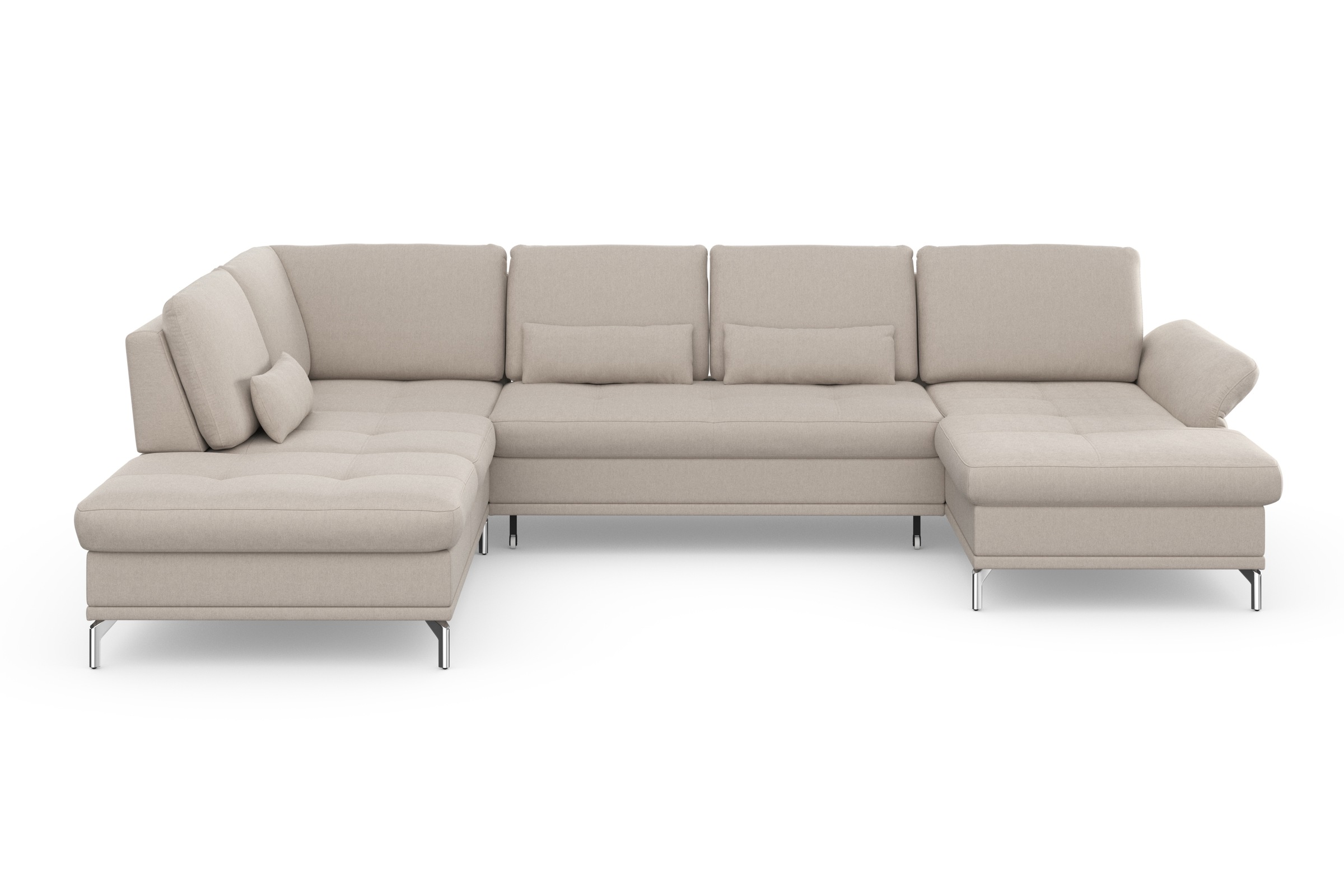 Home affaire Wohnlandschaft "Palm Beach U-Form" Federkern, mit Sitztiefenve günstig online kaufen