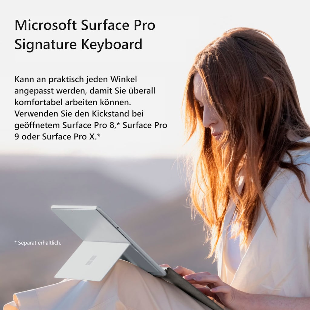 Microsoft Tastatur »Surface Pro Signature Keyboard«, (Funktionstasten-Multimedia-Tasten)