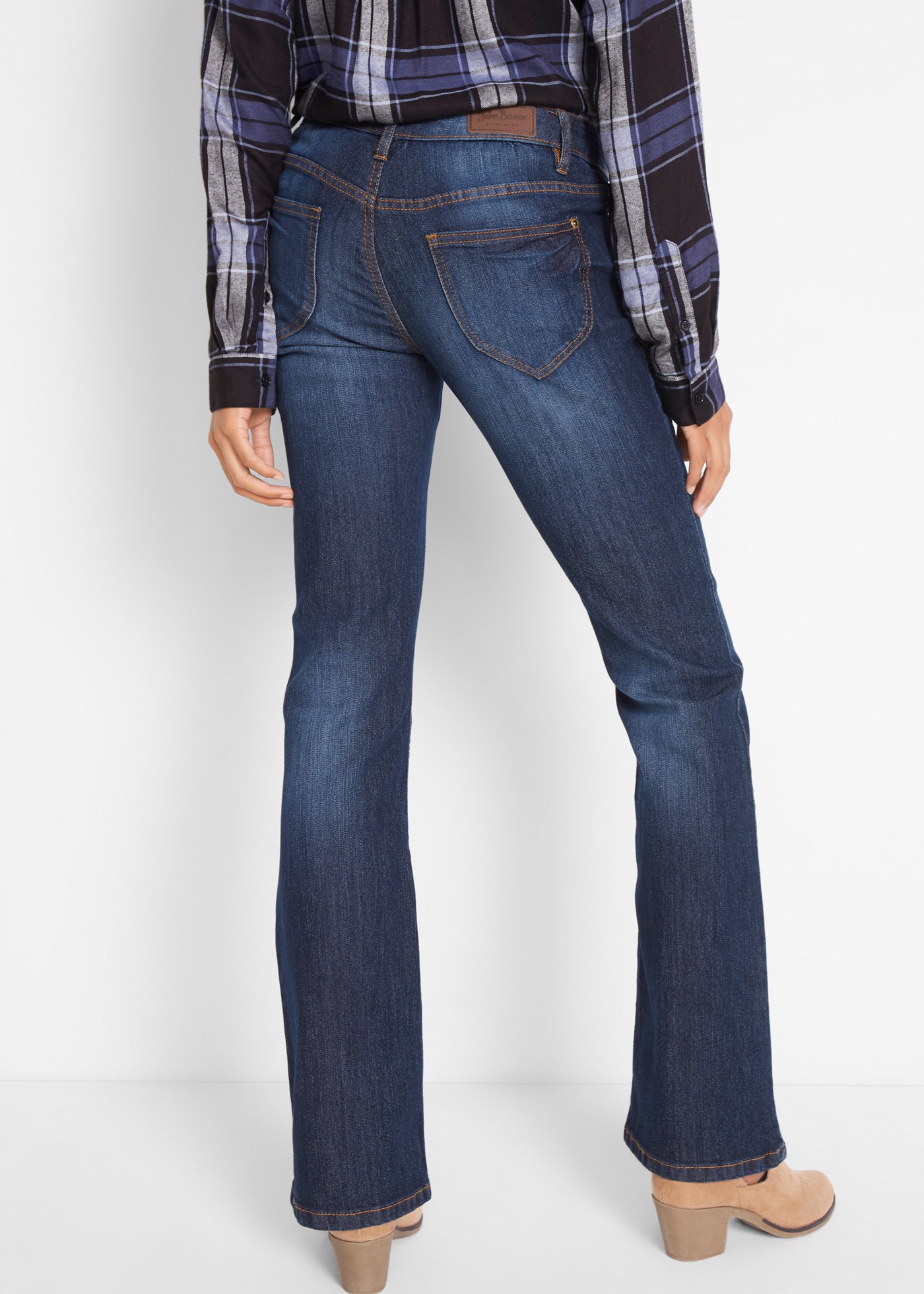 bonprix Bootcut-Jeans "Bootcut-Jeans Mid Waist, Komfort-Stretch" 5-Pocket-S günstig online kaufen