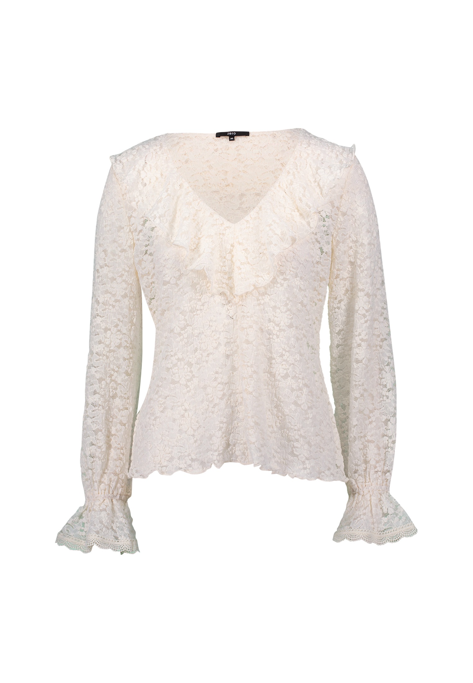 Zero Blusentop "Damen Boho-Bluse aus Spitze" günstig online kaufen