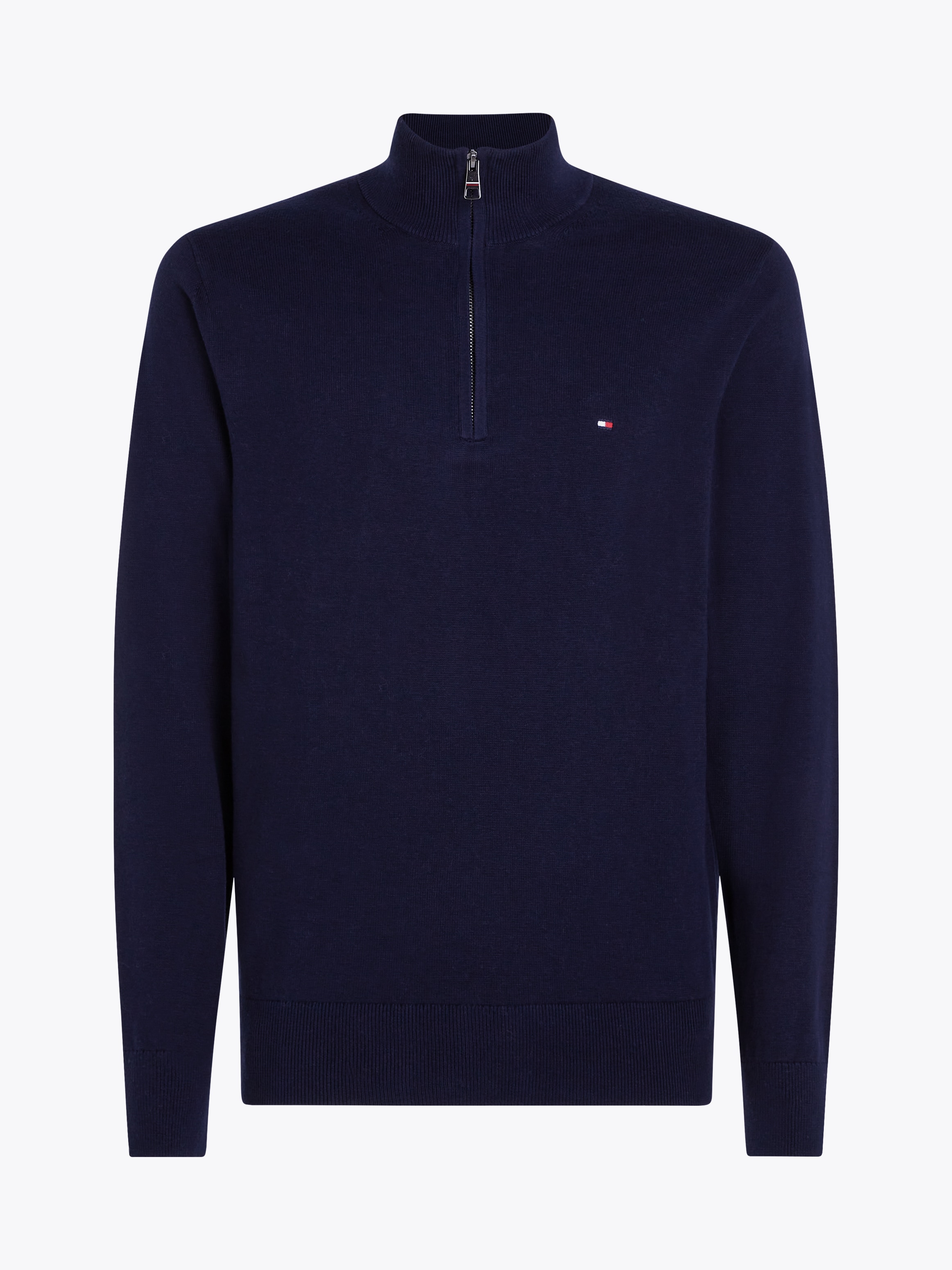 Tommy Hilfiger Troyer »PIMA ORG CTN CASHMERE ZIP MOCK«