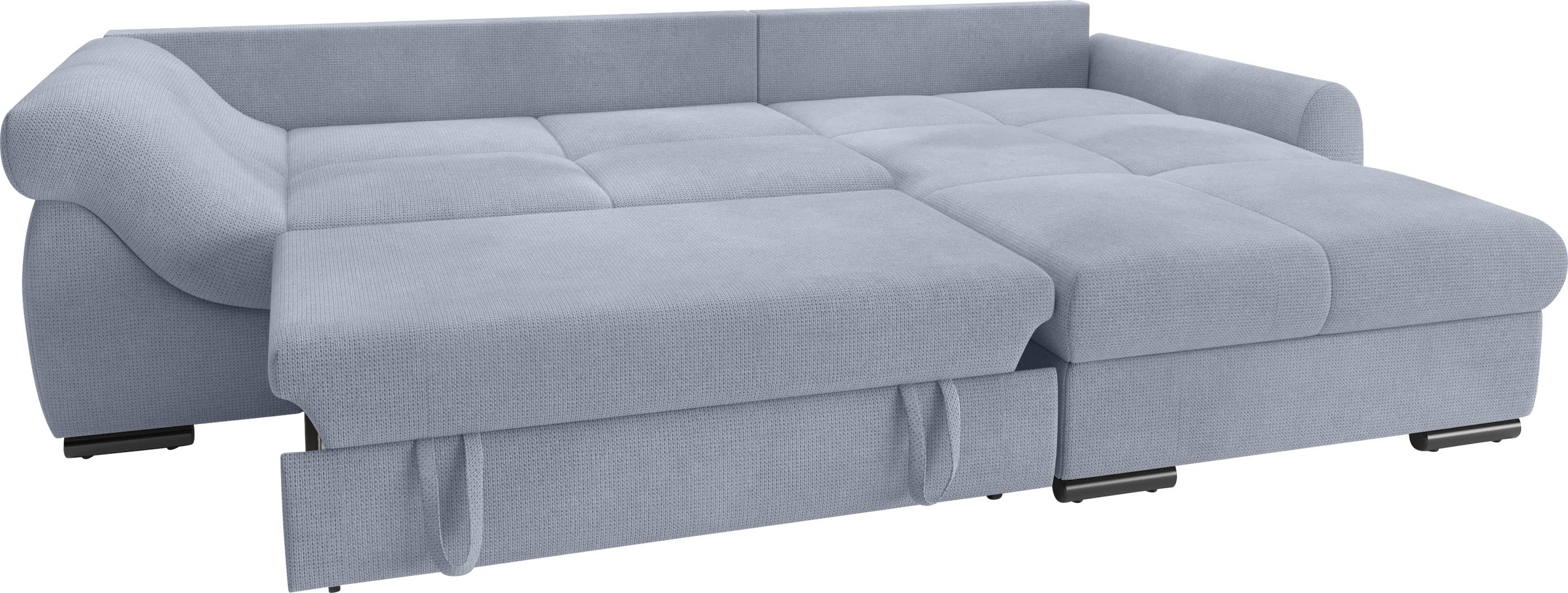 Mr. Couch Ecksofa »Livorno DuraFlex L-Form«, inkl. Hochschläfer-Bettauszug, XL-Bettkasten weiß beschichtet