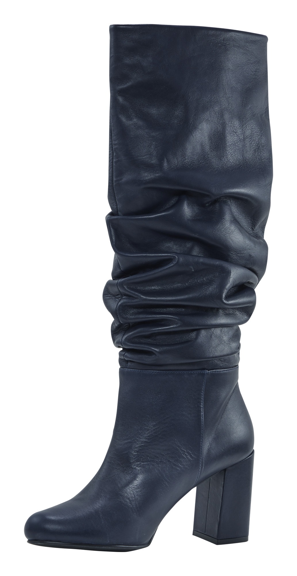 Stiefel mit Raffung am Schaft