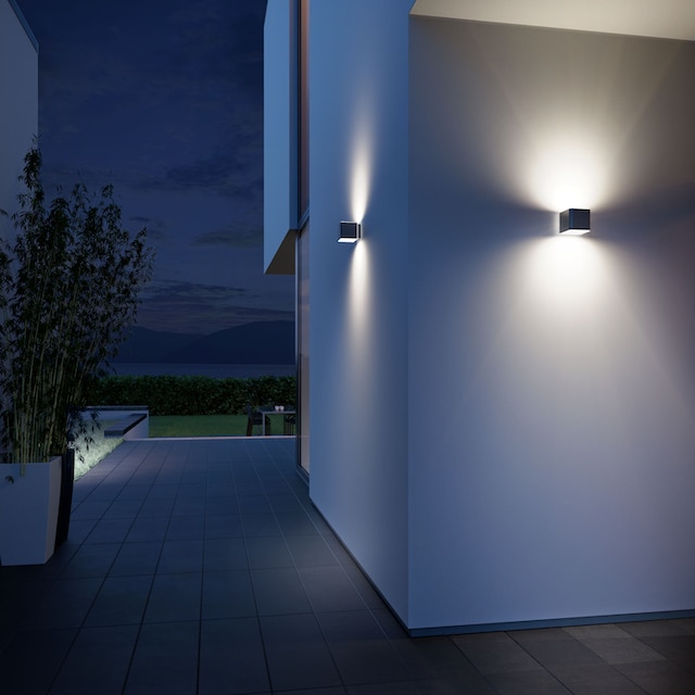 steinel LED Außen-Wandleuchte »L 840 SC ANT«, 2 flammig-flammig, 160°  Bewegungsmelder, Warmweiß, Smart Home,Bluetooth,App-Steuerung | BAUR