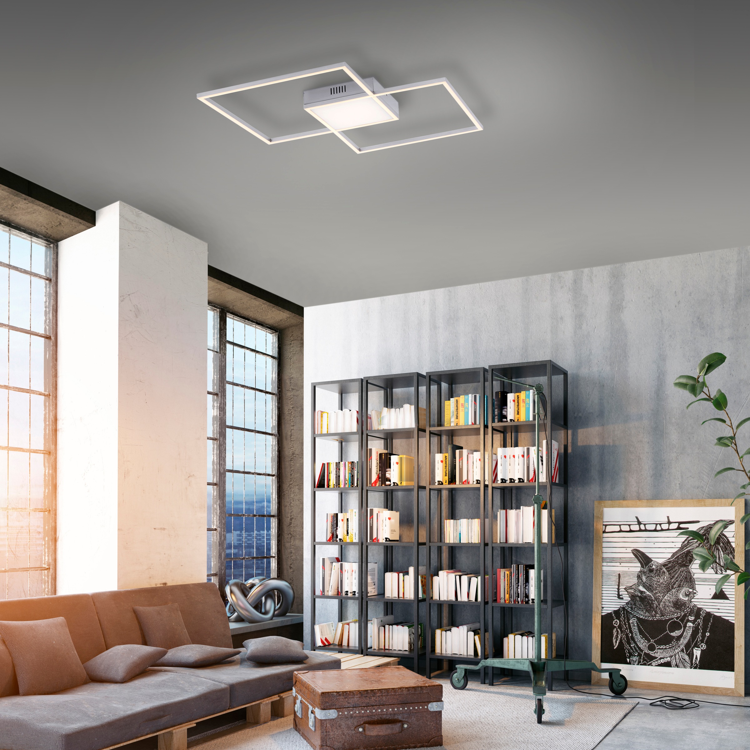JUST LIGHT Deckenleuchte »ASMIN«, 3 flammig, Leuchtmittel LED-Board-LED-Board | LED fest integriert, CCT - über Fernbedienung, dimmbar, Serienschalter, Memory