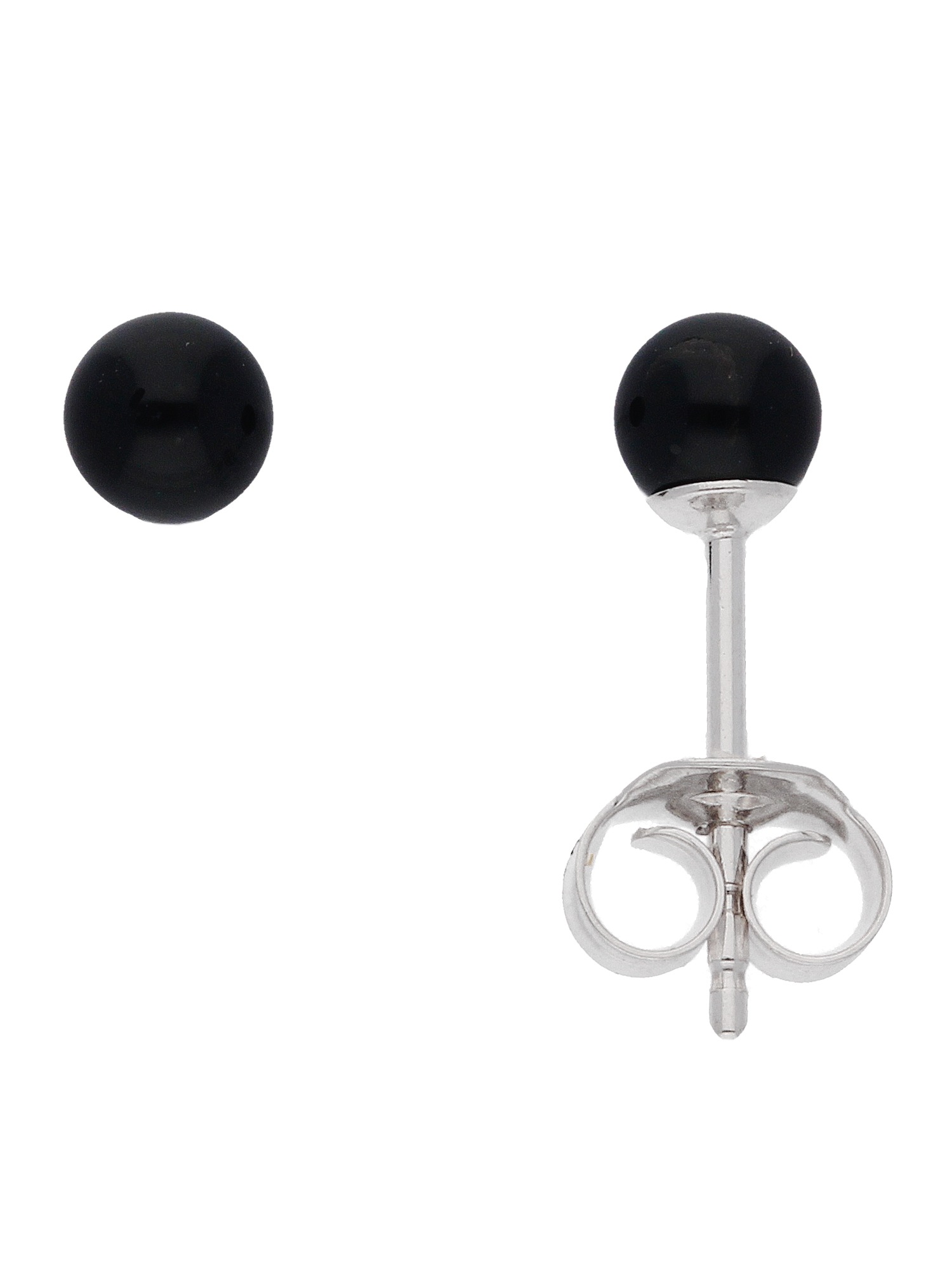 Adelia´s Paar Ohrhänger »925 Silber Ohrringe Ohrstecker mit Onyx Ø 4,2 mm«, mit Onyx Silberschmuck für Damen