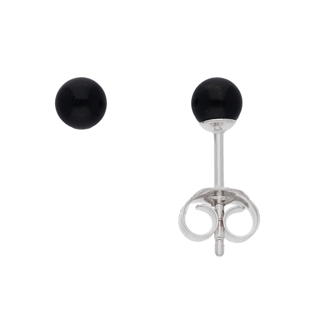 Adelia´s Paar Ohrhänger »925 Silber Ohrringe Ohrstecker mit Onyx Ø 4,2 mm«