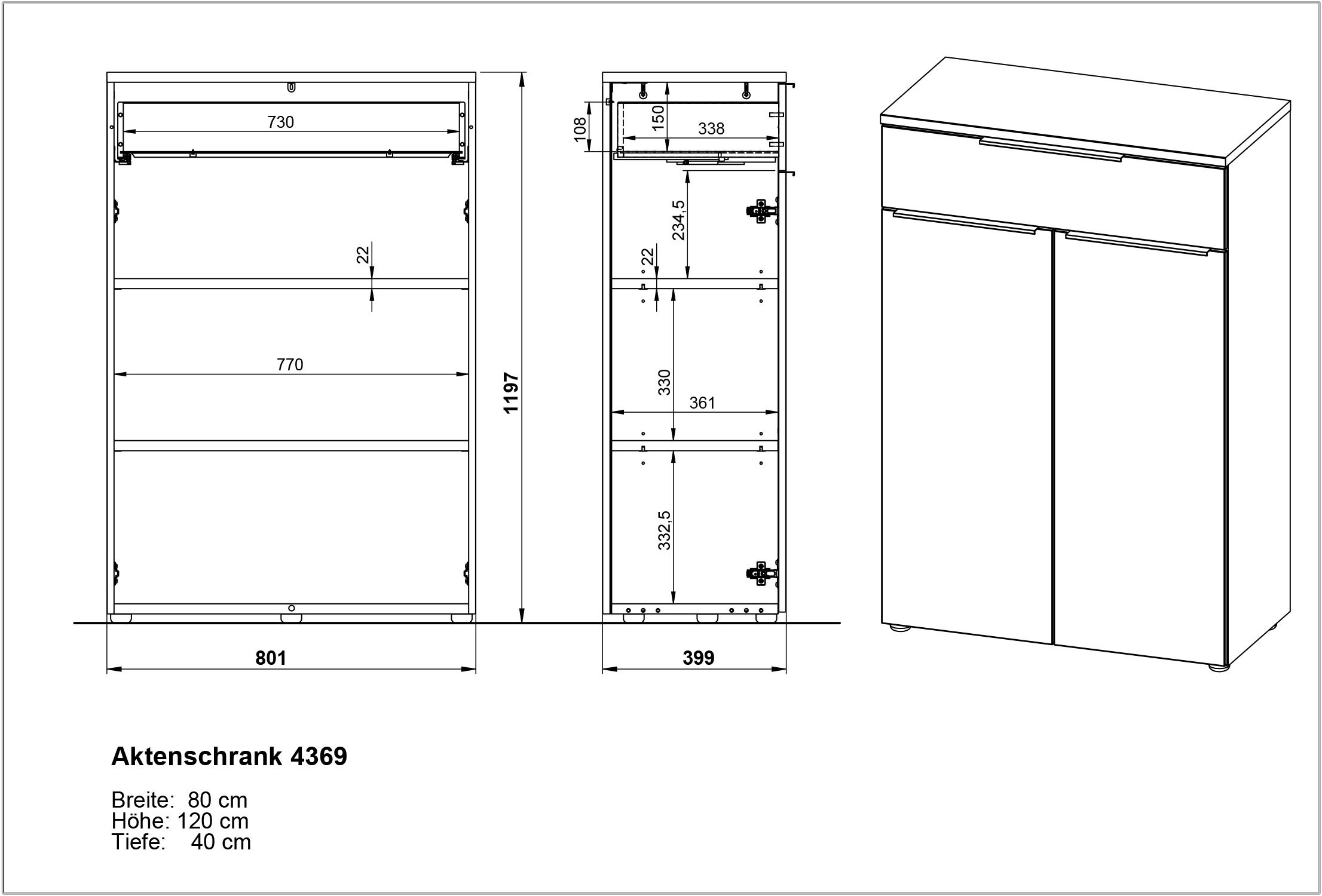 GERMANIA Aktenschrank »Mailand«, optional mit Schublade, Türdämpfer, Breite 80 cm, Made in Germany