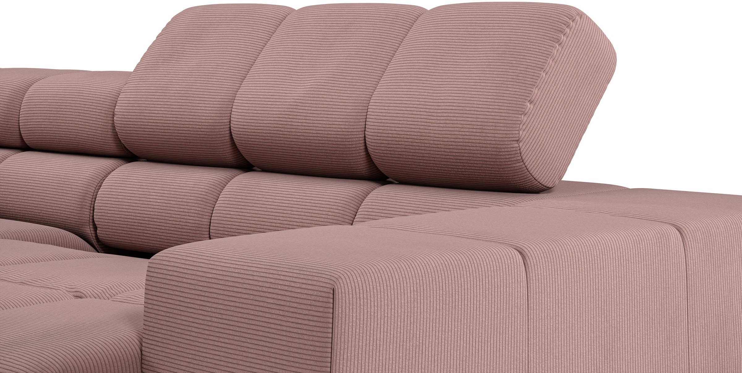 INOSIGN Ecksofa »Ancona, incl. Kopfteilverstellung + 3 Zierkissen, L-Form, bequem«, wahlw. motorische Sitztiefenverstellung, B/T 249/215 cm, OTTOs Choice