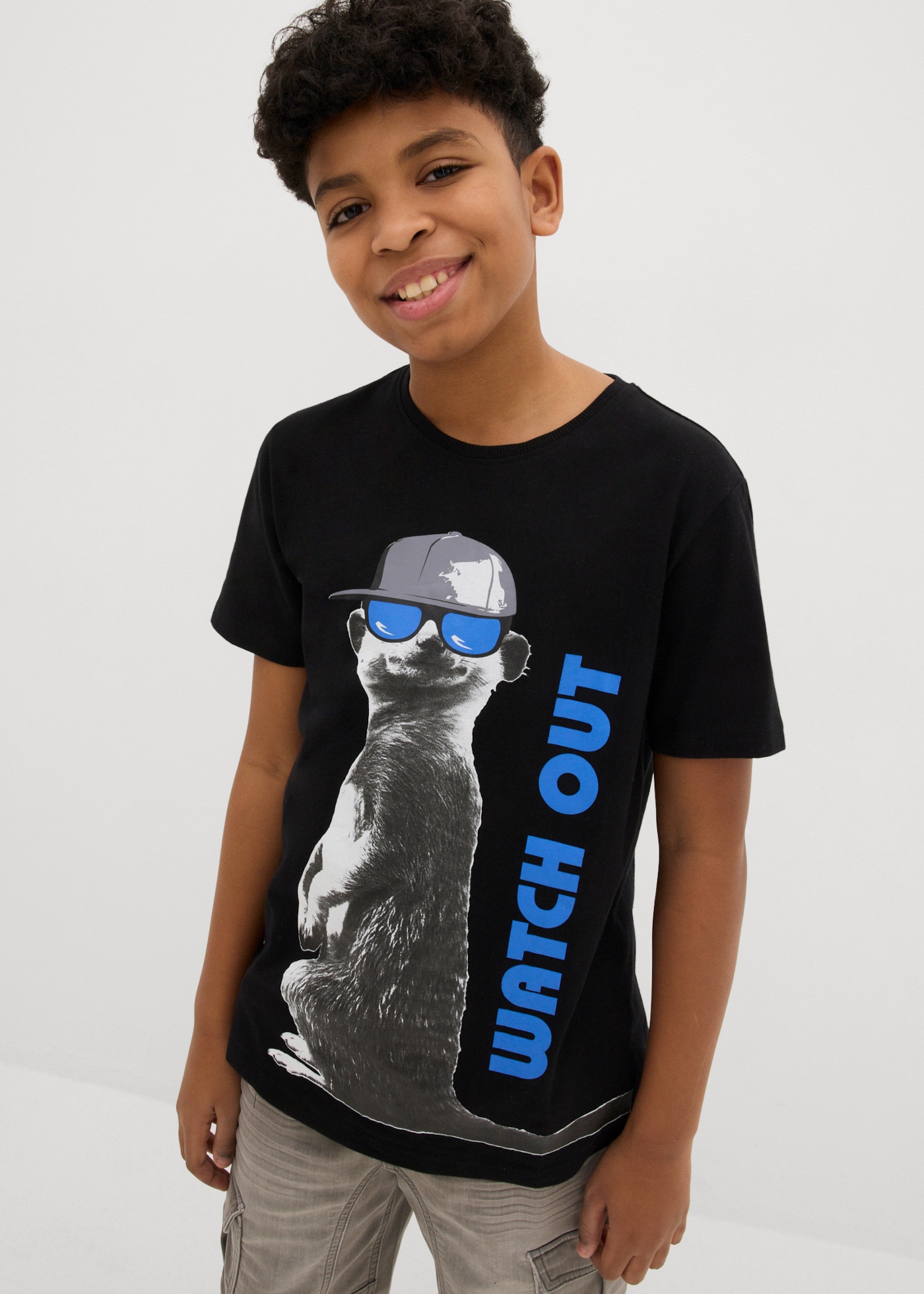 bonprix T-Shirt normale Passform, Kurzarm, mit Rundhalsausschnitt