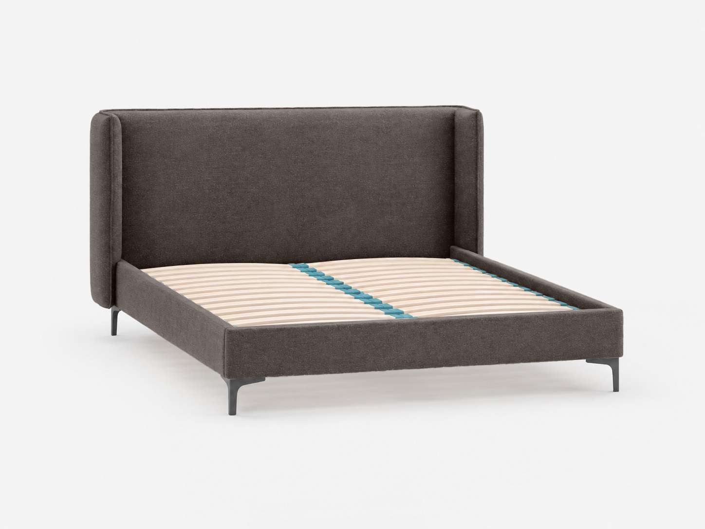 Home affaire Polsterbett »LYSEKIL Bettgestell mit Lattenrost, Breite 140/160/180/200cm, Chenille« Rahmenbett mit Kopfteil, ohne Matratze und Topper