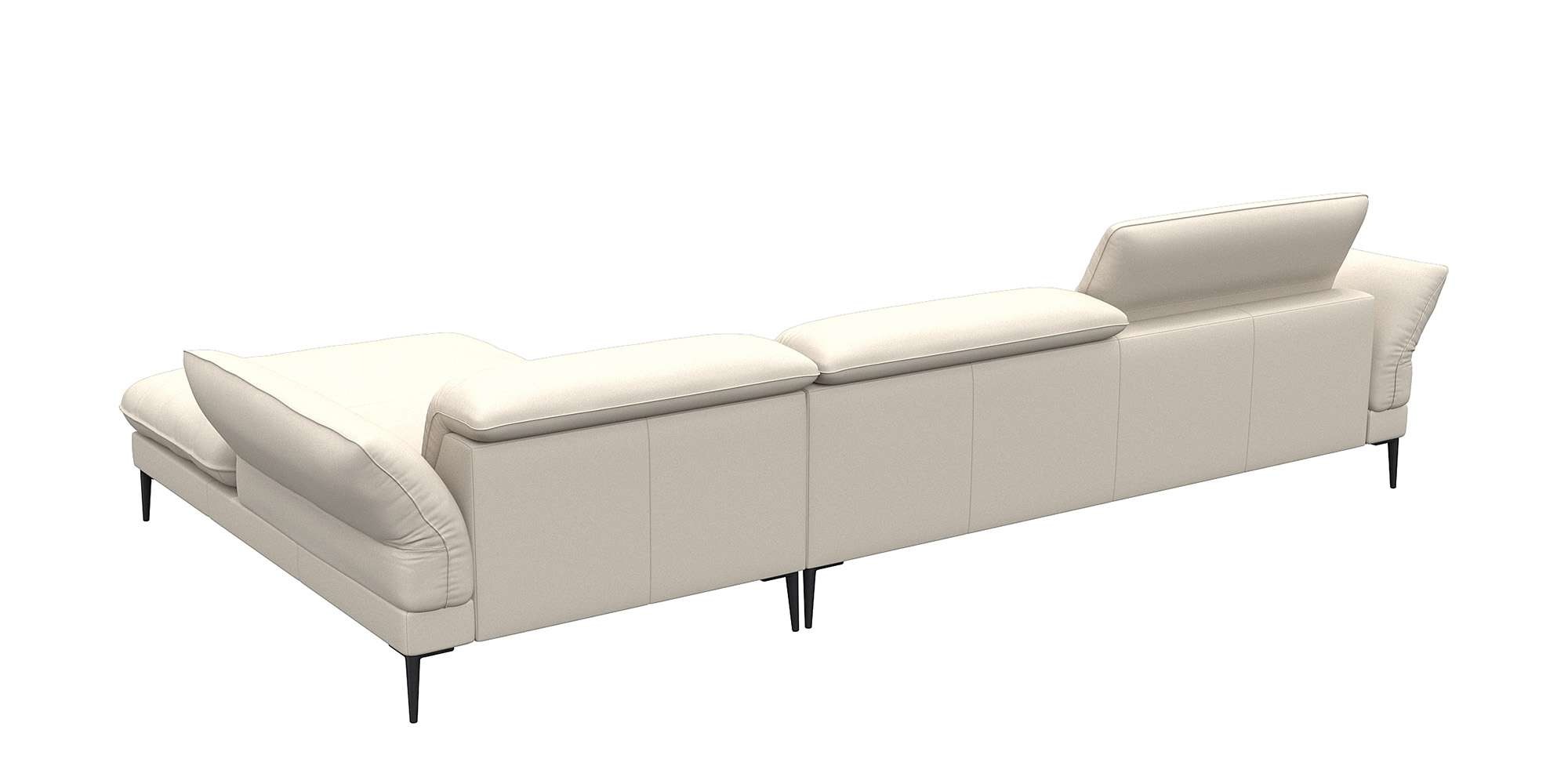 FLEXLUX Ecksofa »Salino, Funktionssofa mit Recamiere, Relaxsofa, Ecksofa«, Sofa mit Arm- und Kopfteil-Verstellungen, Kaltschaum & Stahl-Wellen