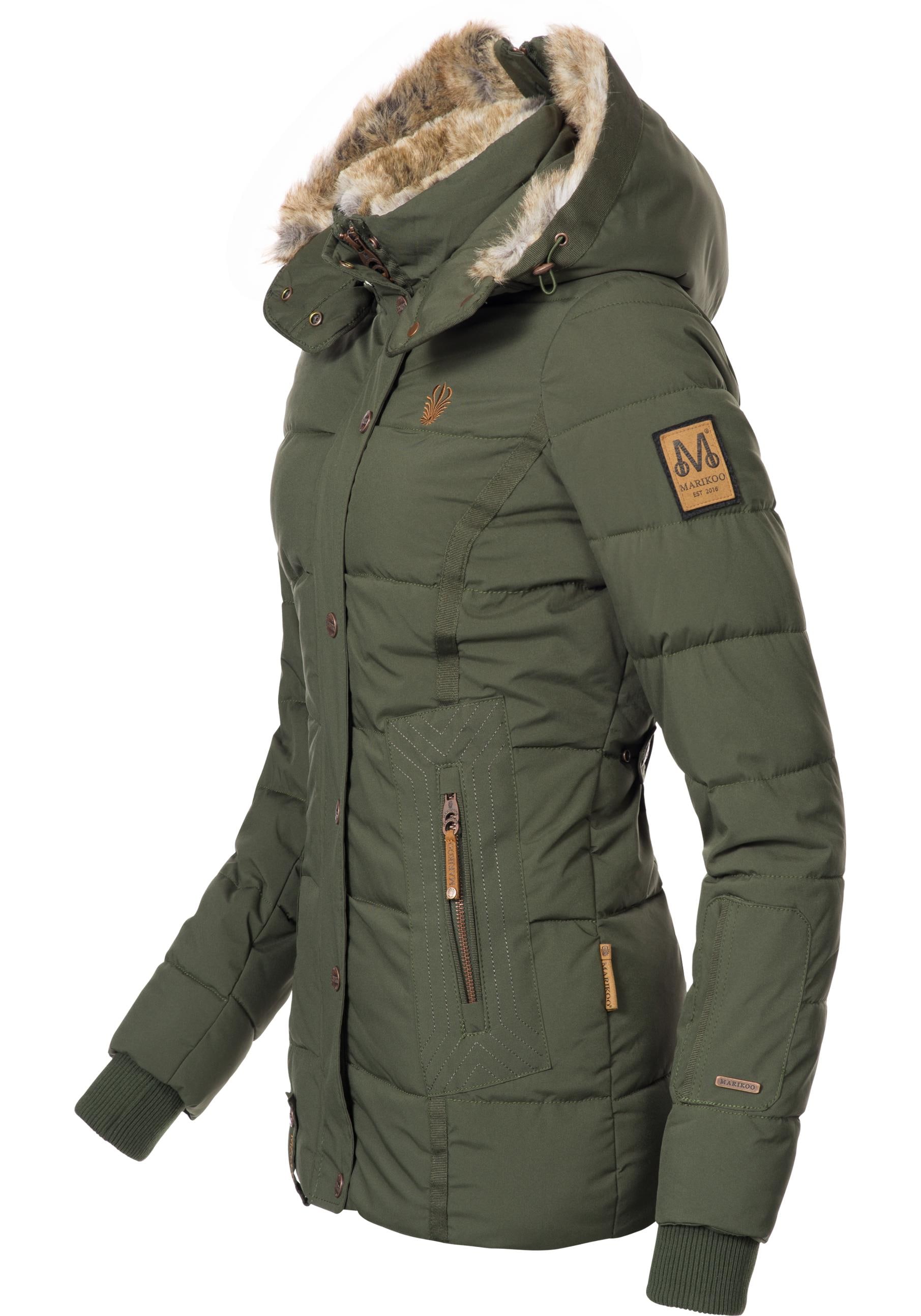 Marikoo Winterjacke »Nekoo«, mit Kapuze, stylische Damen Steppjacke mit großer Kapuze