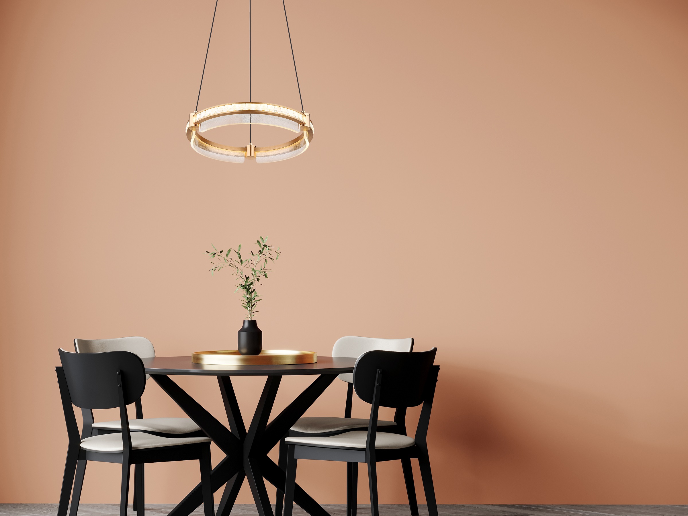GLOBO LIGHTING Hängeleuchte »BLONDIE« LED-Modul 1 Stk. Hängeleuchte Gold, Kristalle/Acryl klar, dimmbar, LED 36W