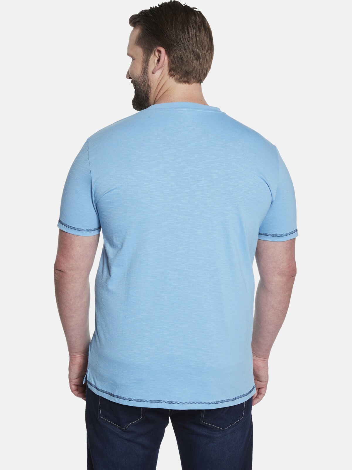 Charles Colby T-Shirt »T-Shirt EARL KENDRAYK«, (1 tlg.), mit Zierknöpfen am Ausschnitt