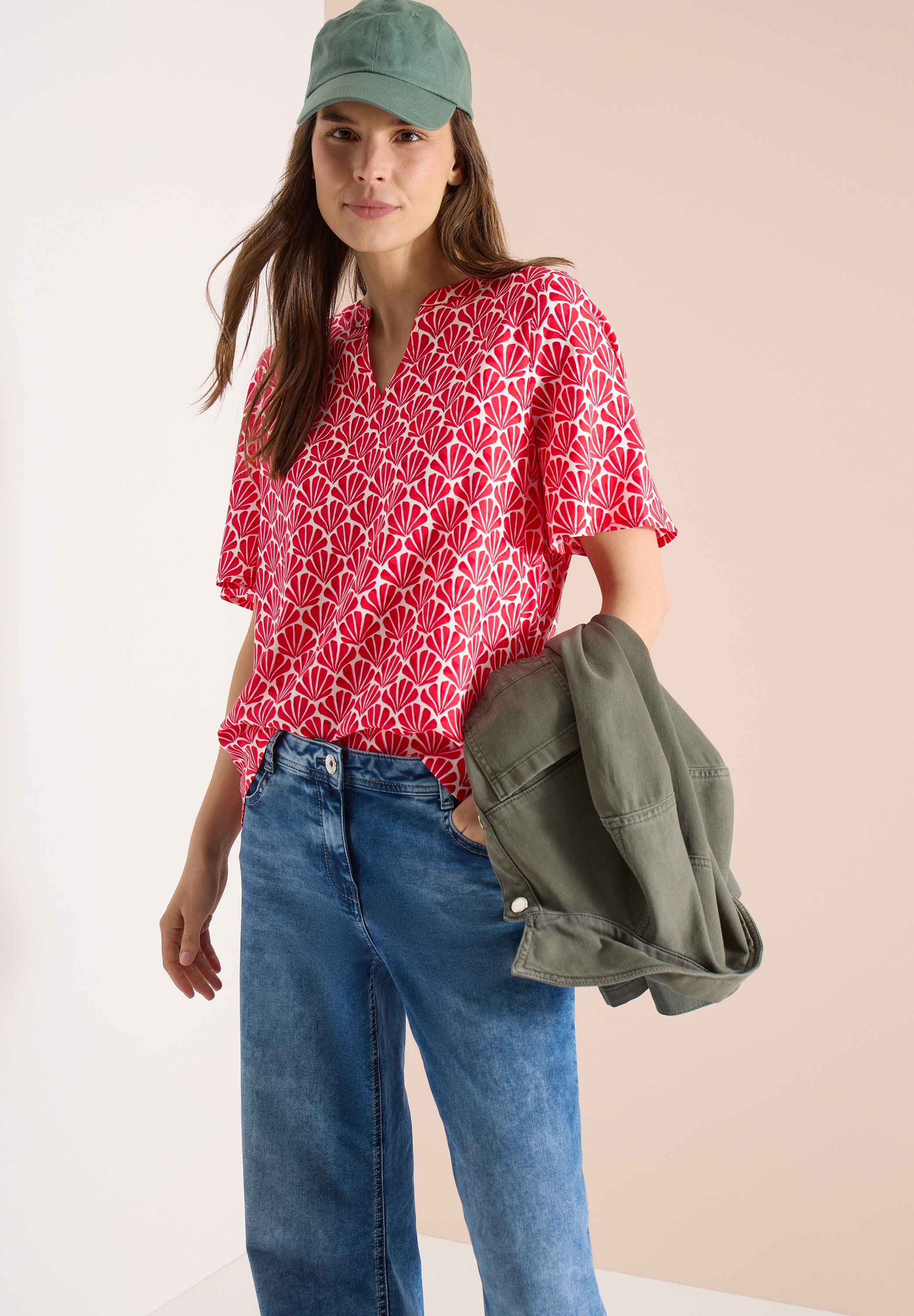 Cecil Shirtbluse mit All-Over Print günstig online kaufen