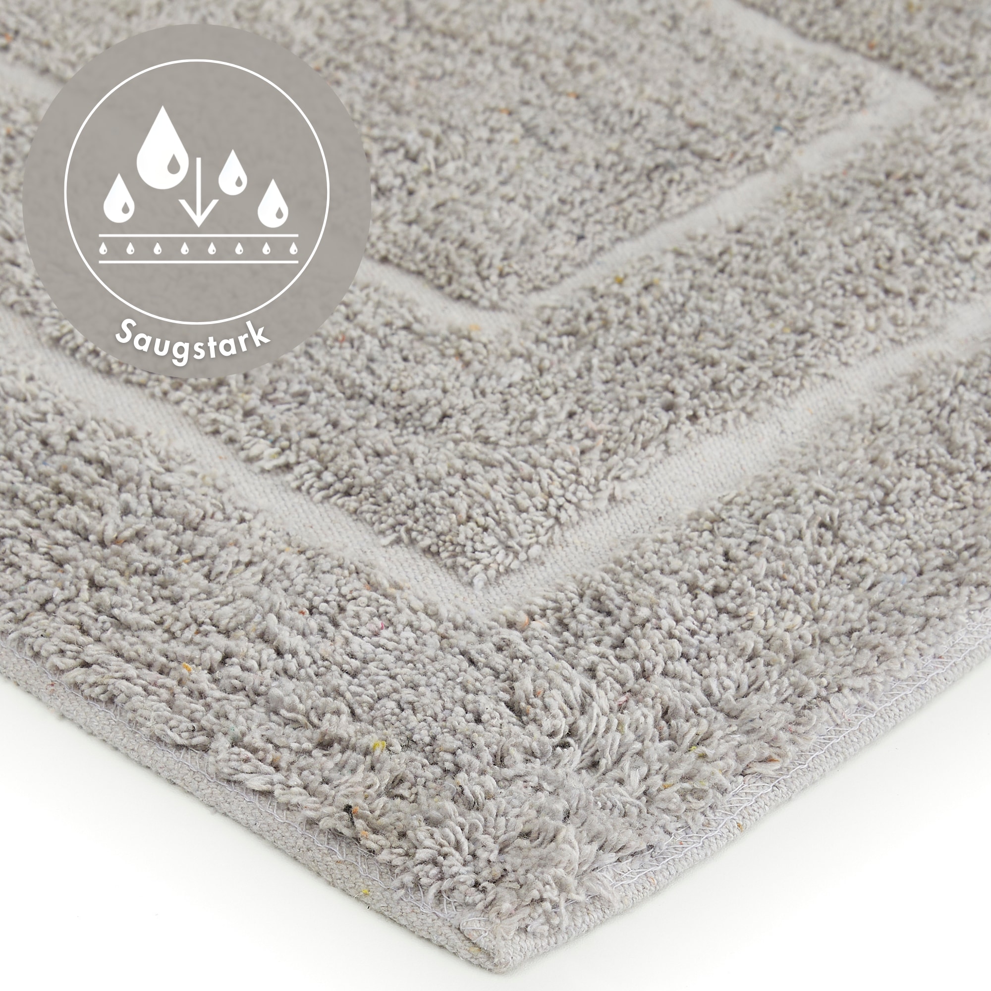 Andiamo Badematte »Havanna, 50x80 cm«, fußbodenheizungsgeeignet-schnell trocknend, Badteppich, Uni Farben, Hoch-Tief Effekt, verschiedene Designs
