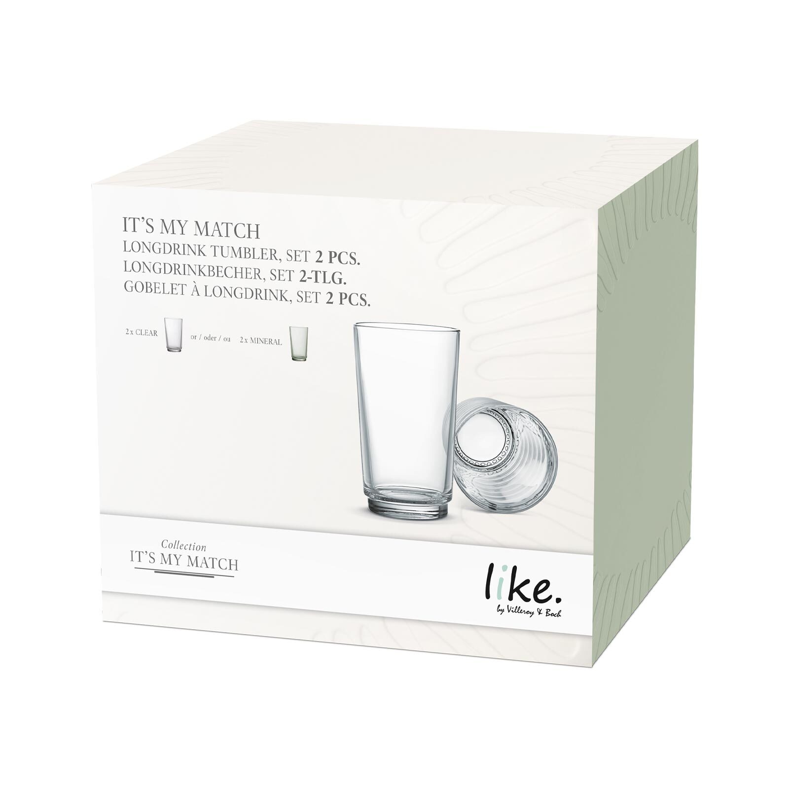 like. by Villeroy & Boch Cocktailglas »Longdrinkbecher It's My Match 410 ml 2er Set hellgrün«