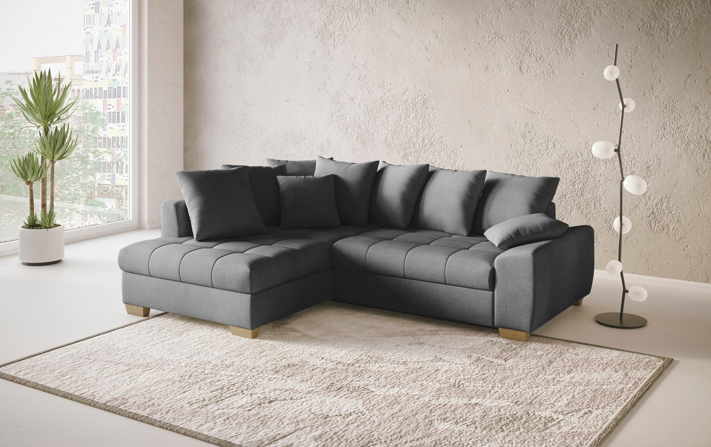 Mr. Couch Ecksofa "Nikita II, L-Form", Wahlweise mit Bettfunktion, Bettkast günstig online kaufen