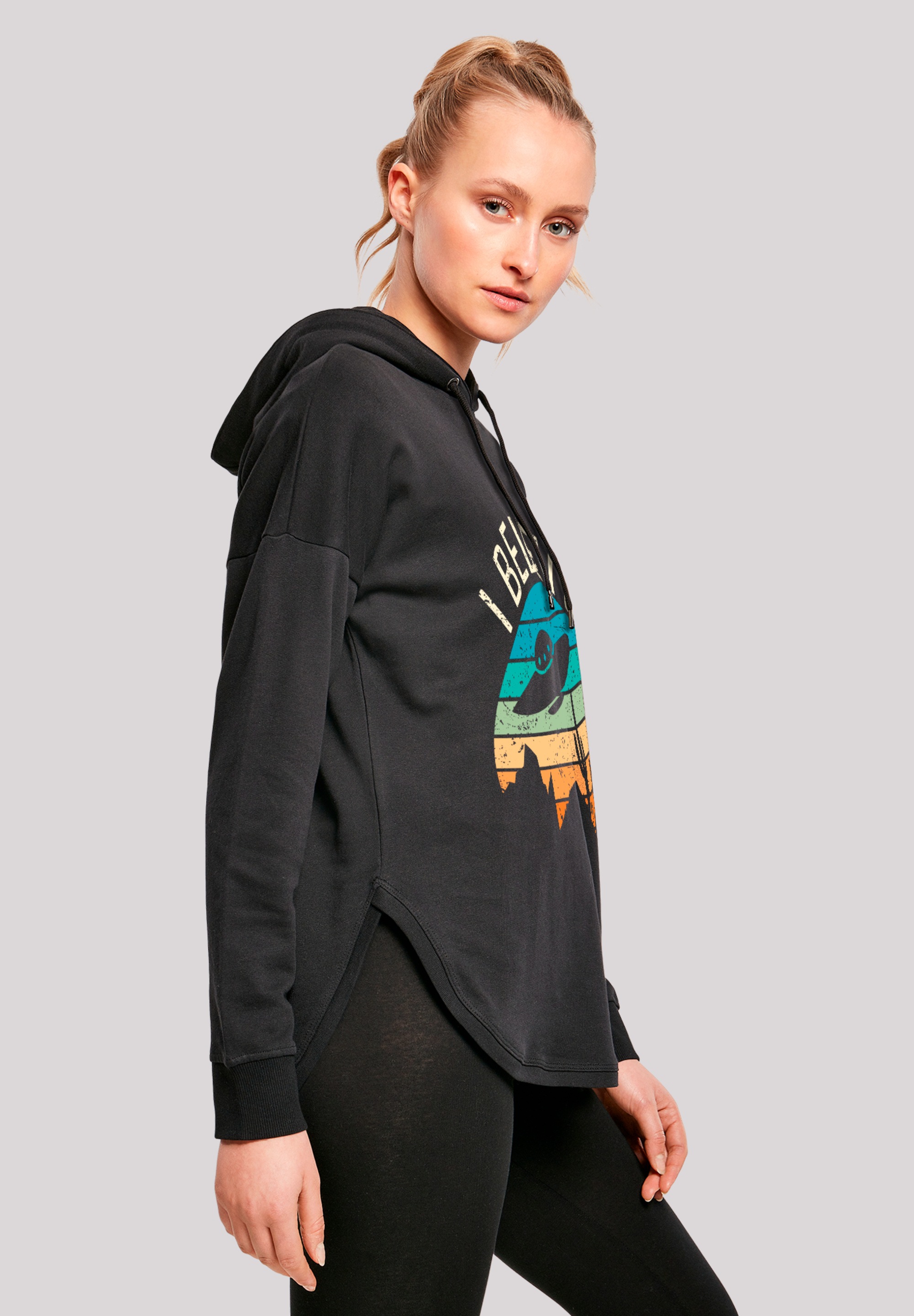 F4NT4STIC Kapuzenpullover »I Believe UFO Alien Sonnenuntergang«, Premium Qualität