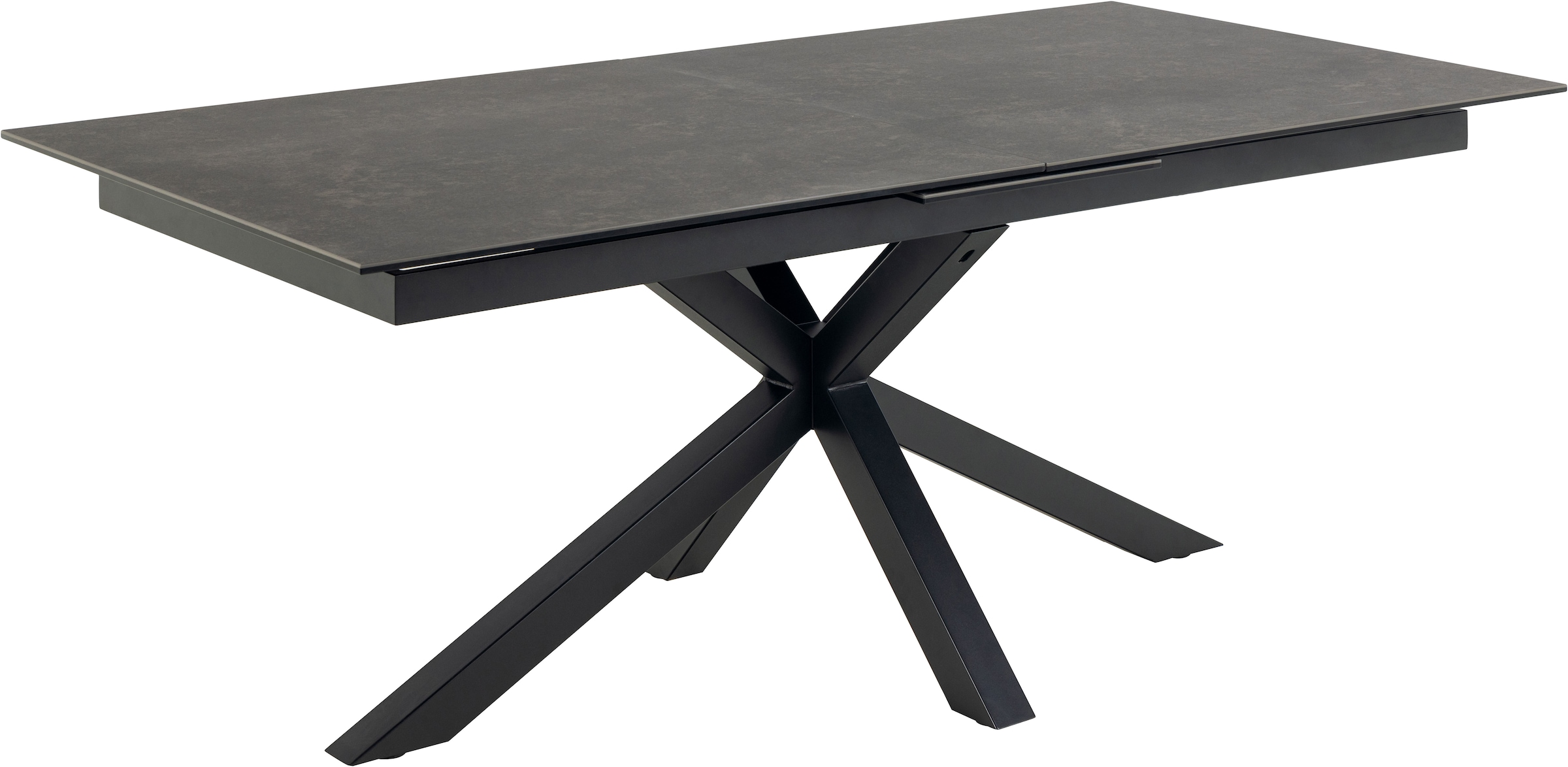 Actona Group  Schwarz Schwarz Esstisch "HeavenTischplatte Aus Keramik Ausziehbar - Robust & Pflegeleicht" Kratzfest Wasserabweisend Sitzplatz Für 4-8 Personen B: 200/240 Cm von Baur