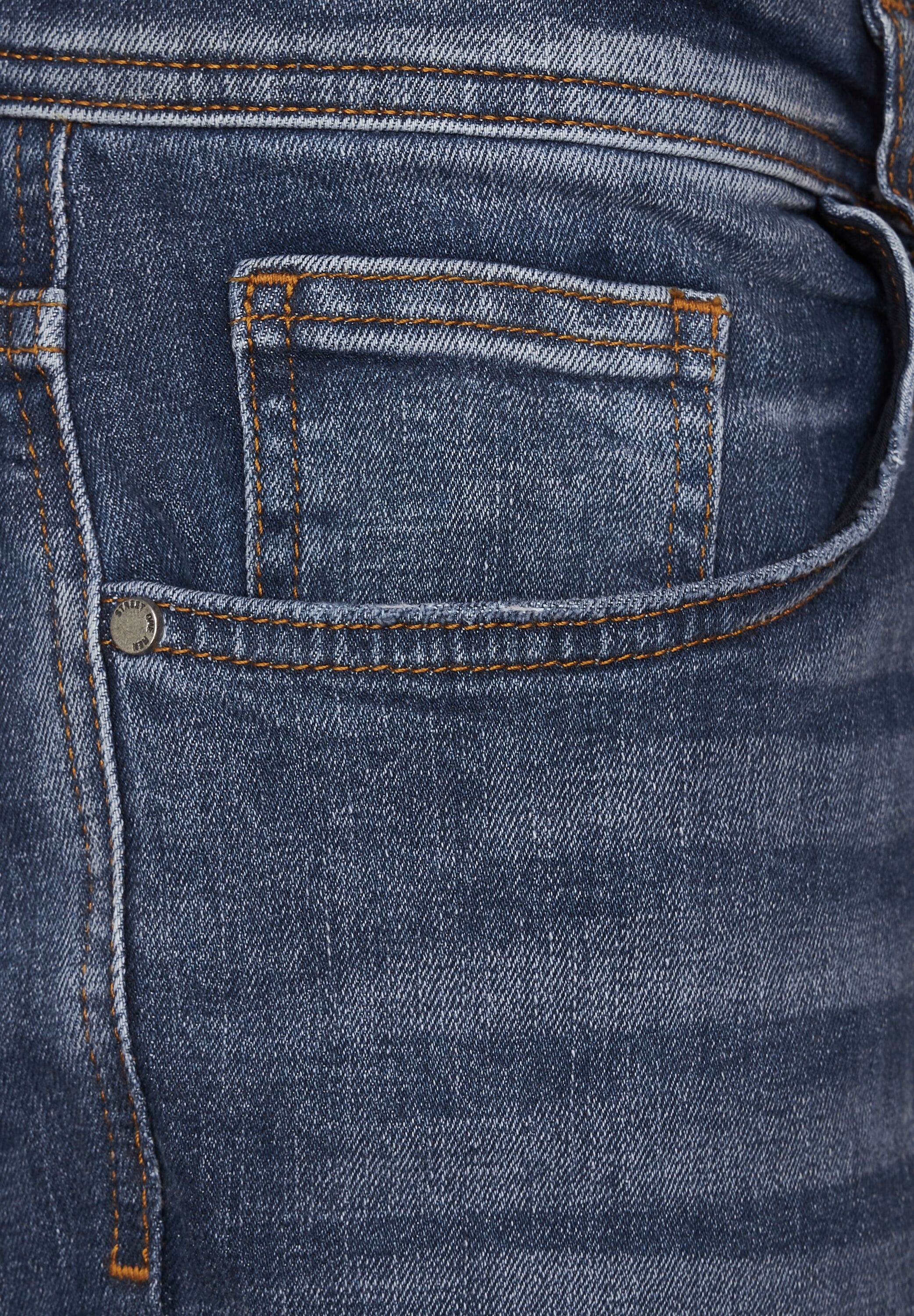 STREET ONE MEN Regular-fit-Jeans, im Used Look