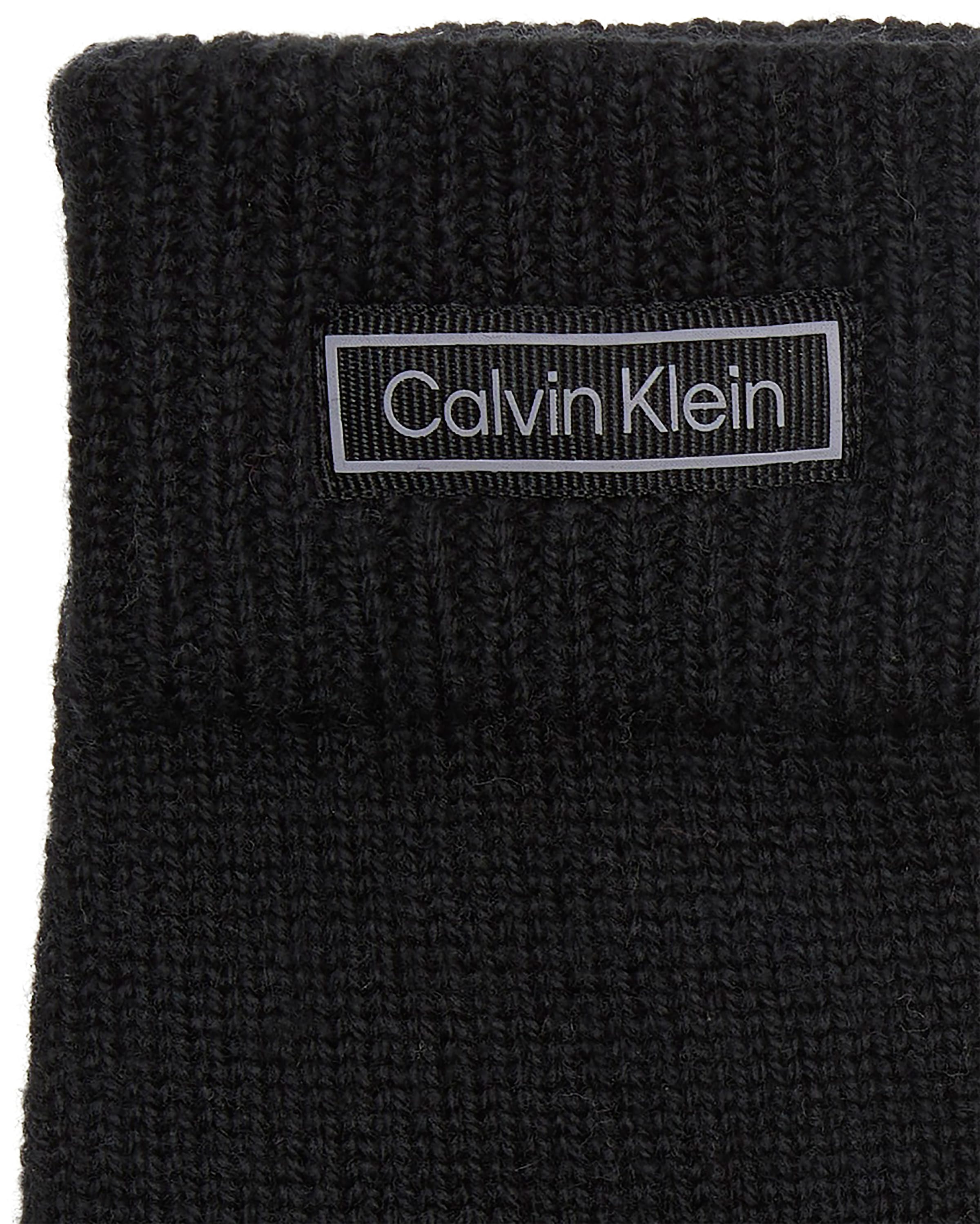 Calvin Klein Strickhandschuhe Rippstrick, warme Wollmix-Qualität