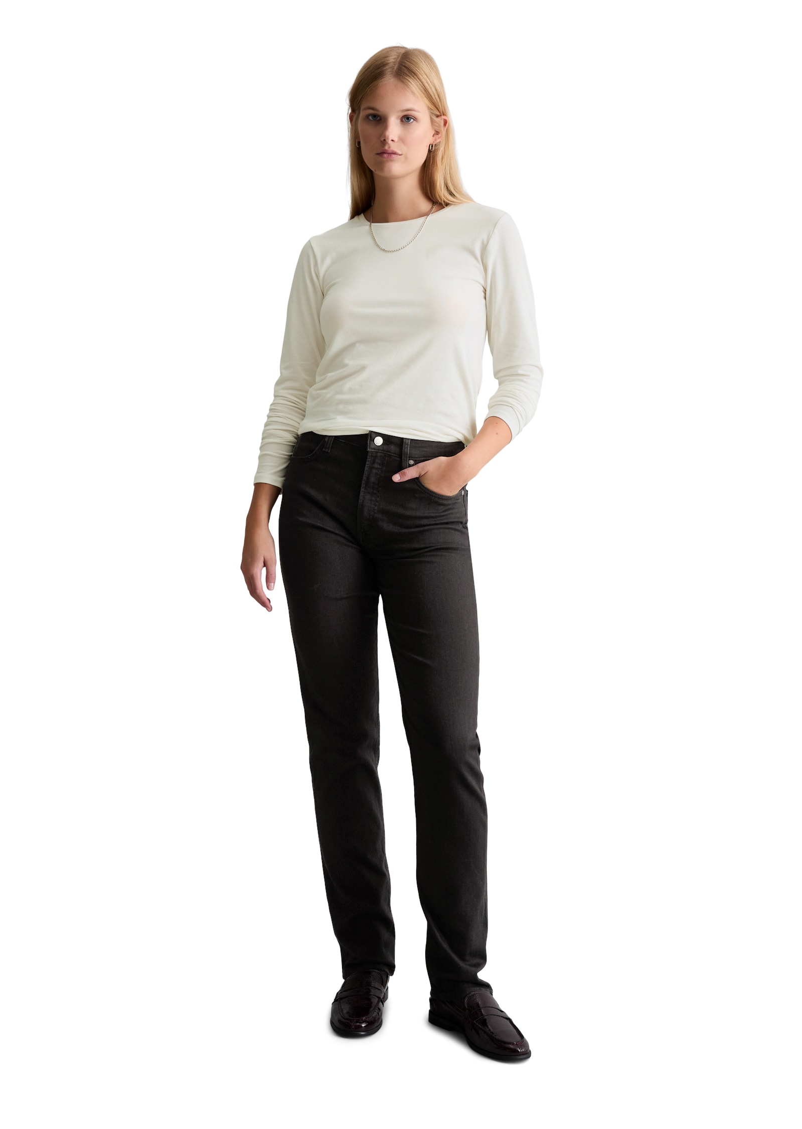 Marc O'Polo DENIM Straight-Jeans »Model Olina straight aus hochwertigem Bio-Baumwoll-Stretch«