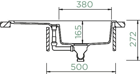 Schock Granitspüle »Lima D-100S«, 78/50 cm, Auflagespüle
