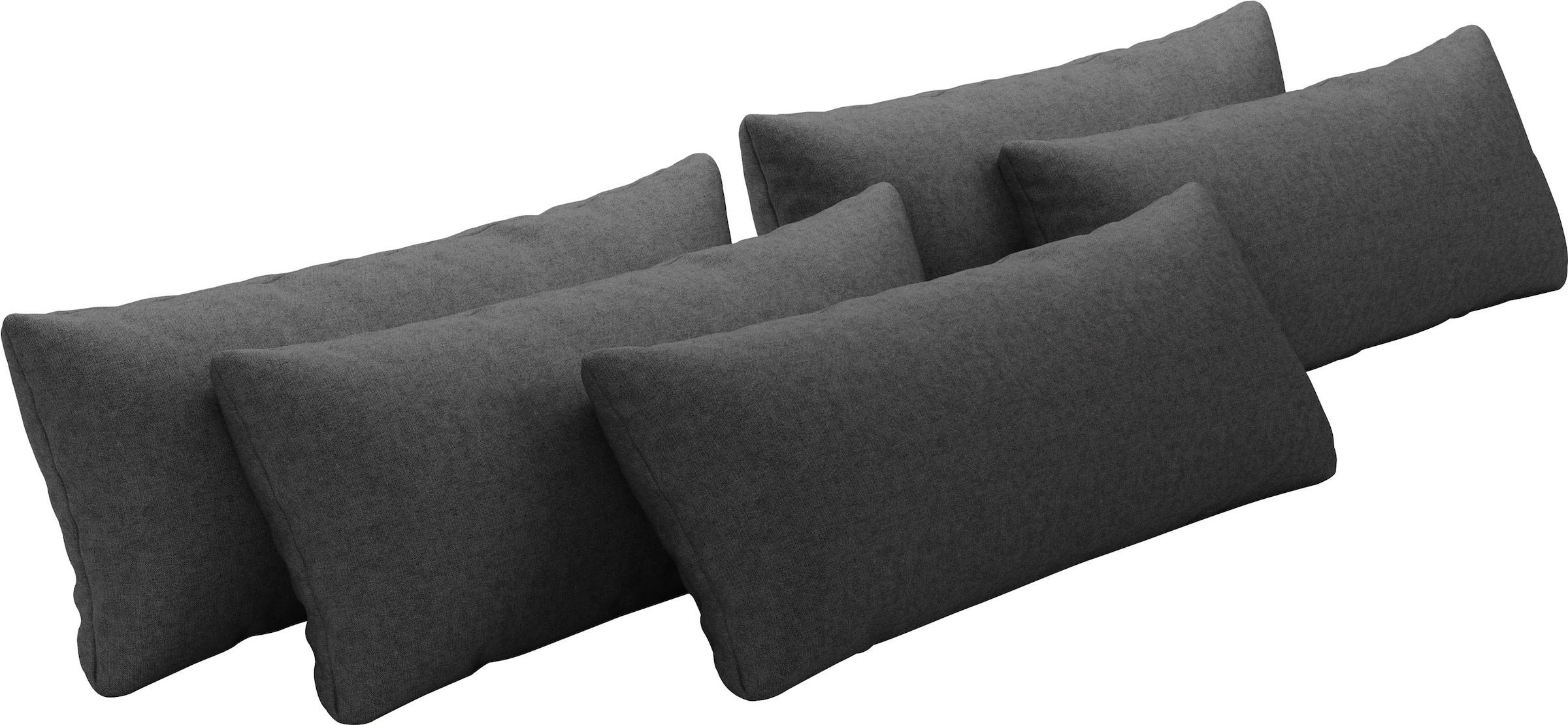 Sofakissen OTTO HOME "Mikado", grau (dunkelgrau), B:65cm H:25cm T:10cm, 95% Polyester 5% Polyamid, Polsterauflagen, Sofakissen, 3,5,6,7-teilige Kissen-Sets zur Auswahl 4