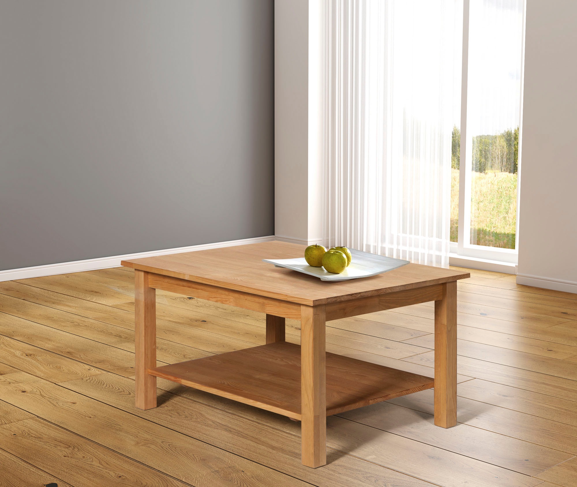Home affaire Couchtisch Tracy, aus Kiefer massiv mit Ablagefläche, Breite 90 cm