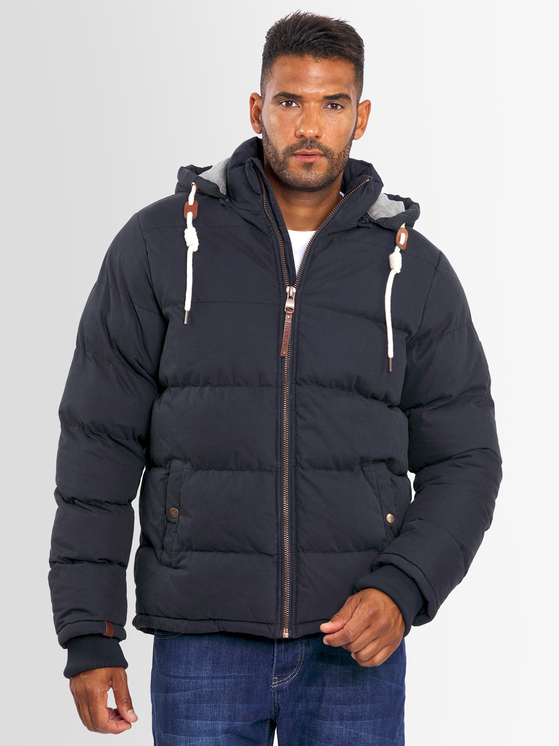 Alessandro Salvarini Winterjacke »ASGinio«, mit abnehmbarer Kapuze