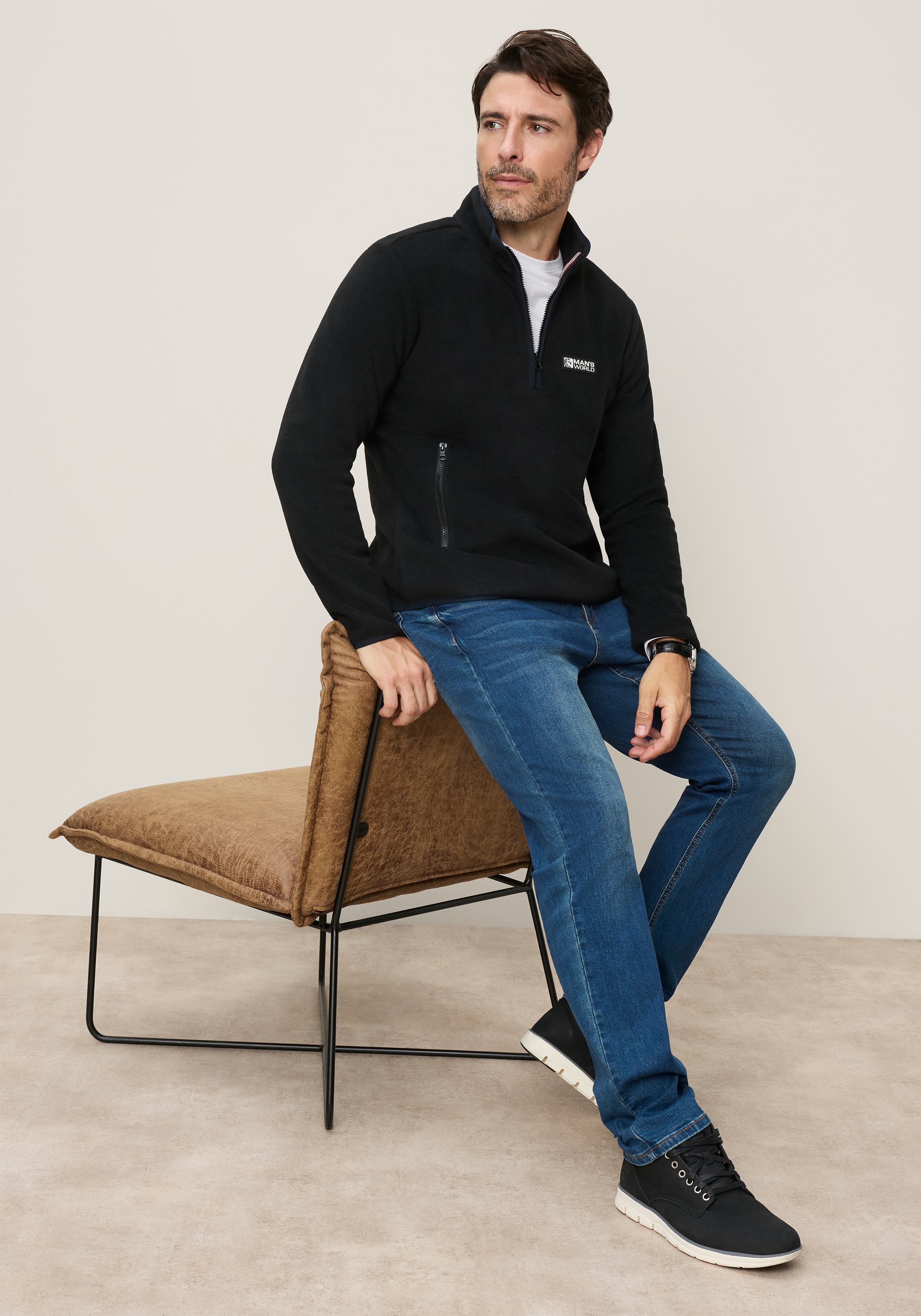 Mans World Fleecepullover, Leicht, weich und komfortabel. Für Outdoor, Freizeit und Zuhause