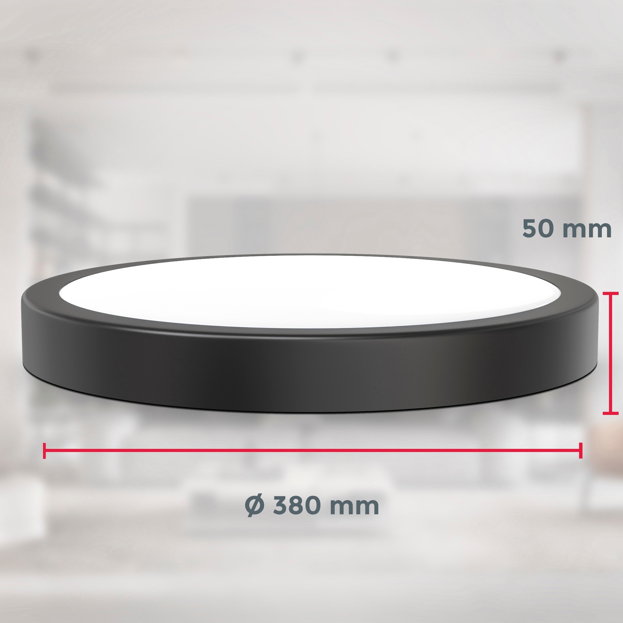 B.K.Licht LED Deckenleuchte  inkl. 24 Watt LED Modul fest integriert, 4.000K, 3.000lm, Ø 38,00 cm