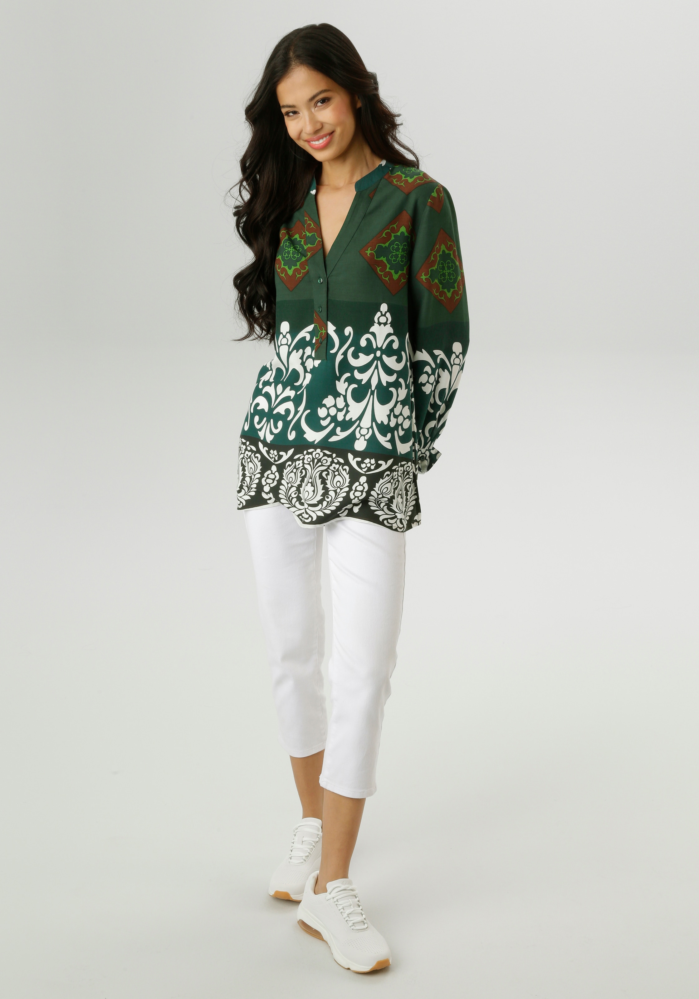 Aniston SELECTED Longbluse, mit stilvollen Ornamenten - NEUE KOLLEKTION