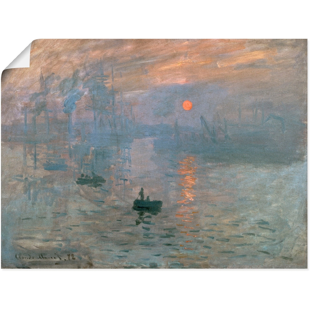 Artland Wandbild »Impression (Sonnenaufgang). 1872«, Gewässer, (1 St.)