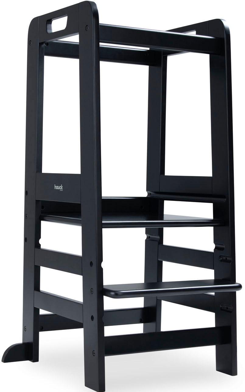 HAUCK Kinder Stehhilfe "Lernturm Learn N Explore, Black", schwarz, Massivholz, Stahl, Stühle, FSC - schützt Wald