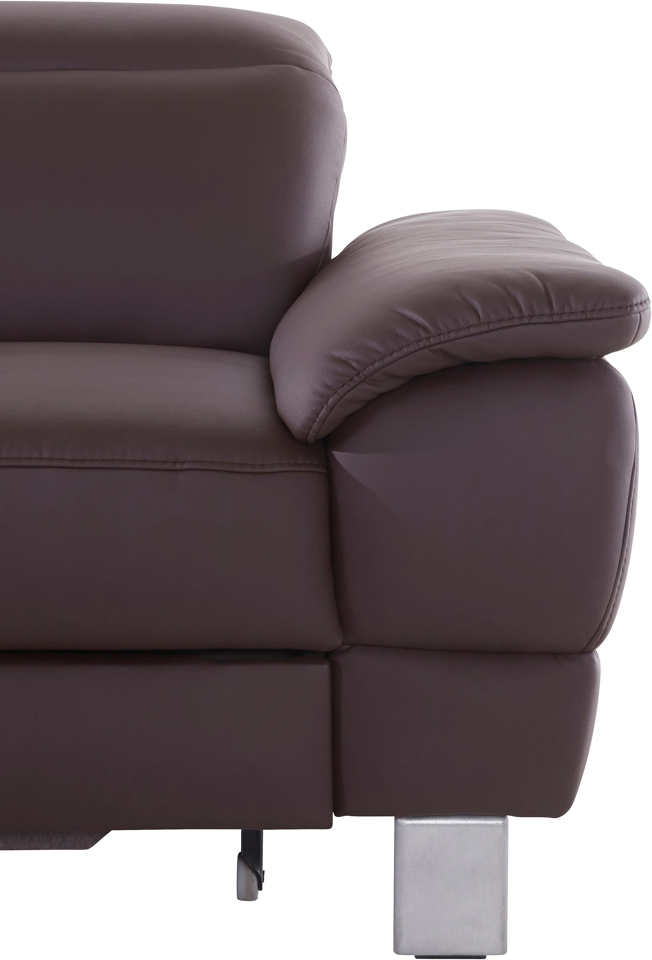 exxpo - sofa fashion Ecksofa »Mantua 2, inkl. Kopf- bzw. Rückenverstellung, bequem, L-Form«, wahlweise mit Bettfunktion und Bettkasten, tolle Verarbeitungsdetails